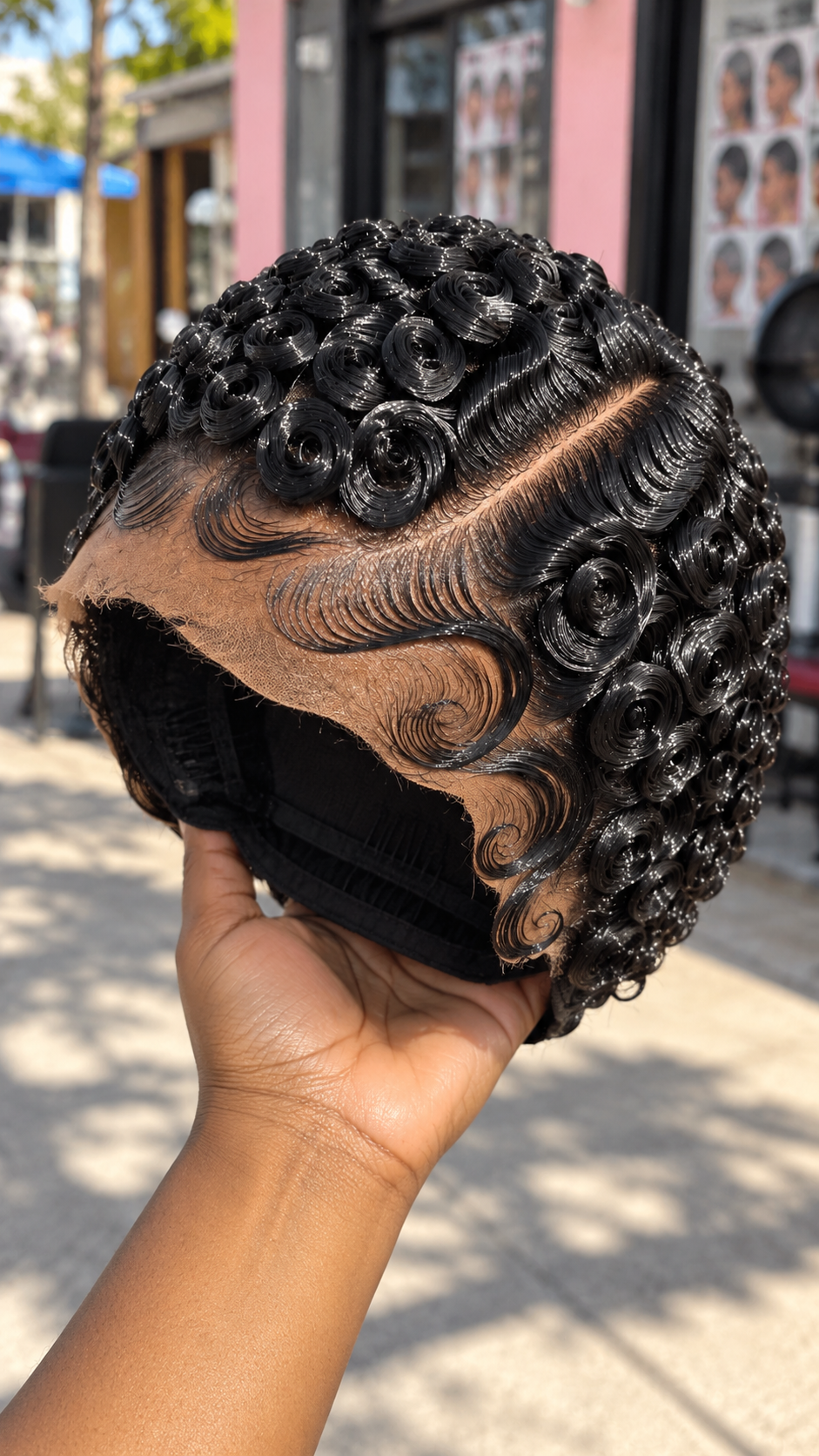 Jet Black Rosette Curls with Beautiful Finger Waves #brh Jet Black Rosette Curls with Beautiful Finger Waves #brh
