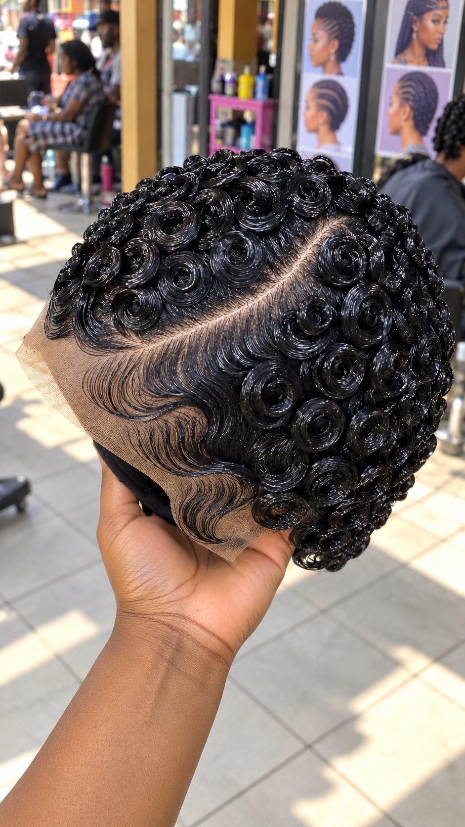 Black Rosette Curls With Sweeping Finger Waves #apdh Black Rosette Curls With Sweeping Finger Waves #apdh