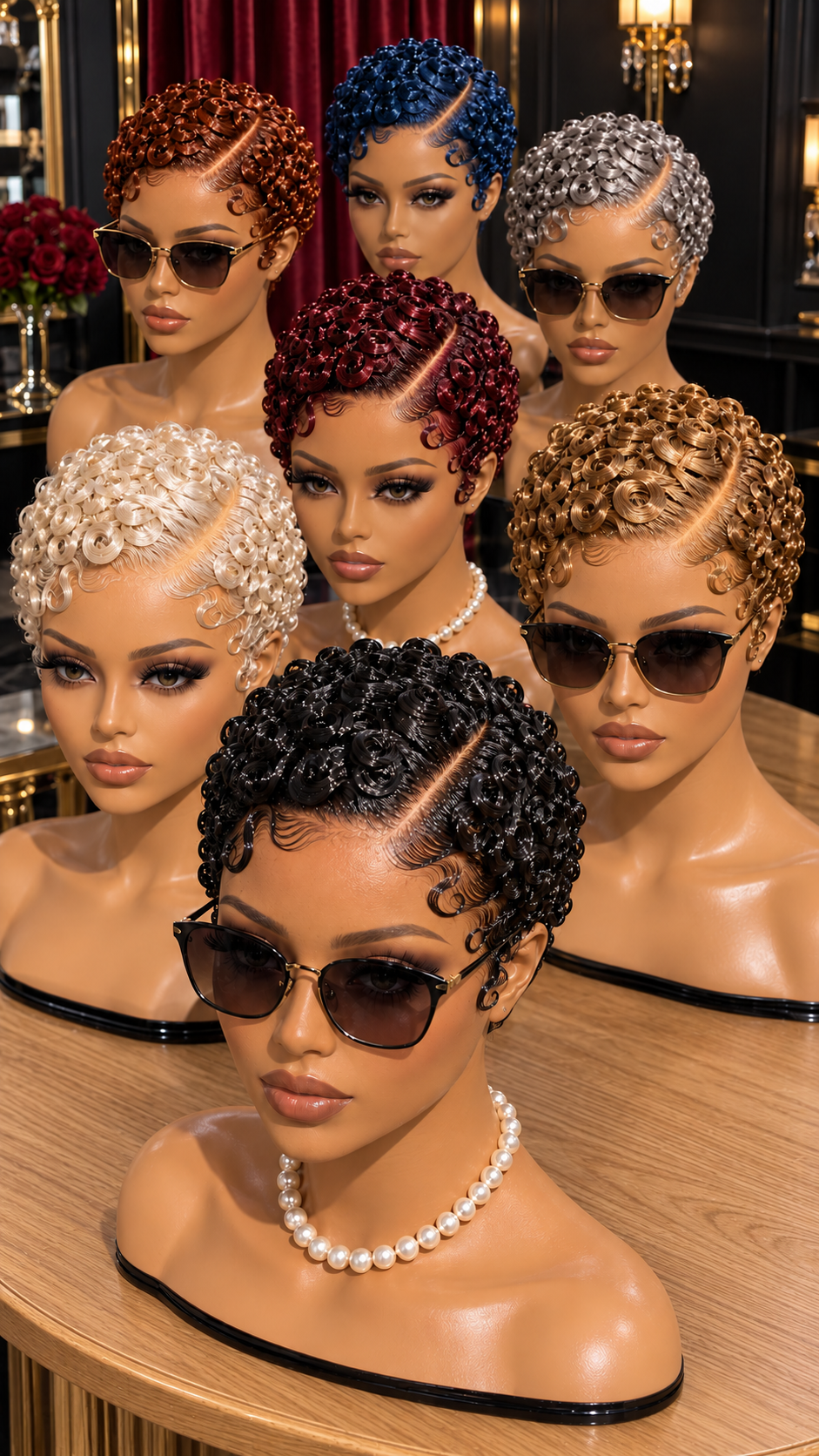 Seven Gorgeous Pixie Wigs with Perfect Finger Curls #BraidsforWomenSC