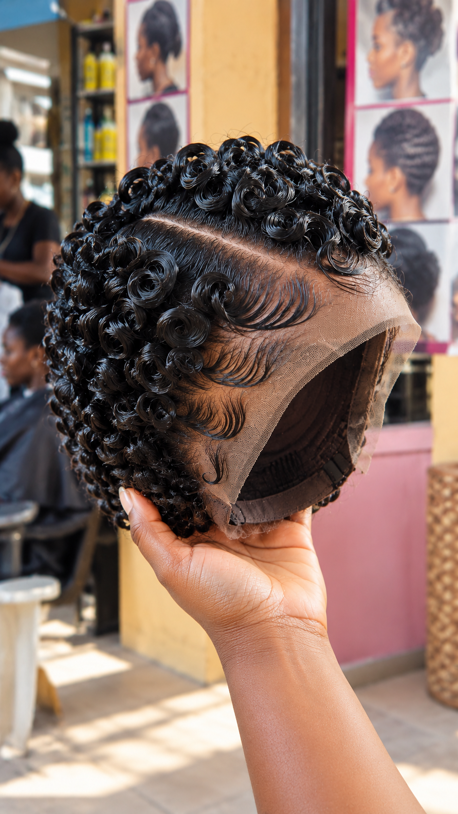 Black Rose Curls with Beautiful Finger Waves #hwbh