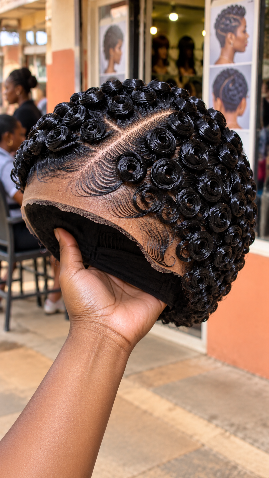 Jet Black Rosette Pixie Wig With a Sweeping Side Part #ssh Jet Black Rosette Pixie Wig With a Sweeping Side Part #ssh