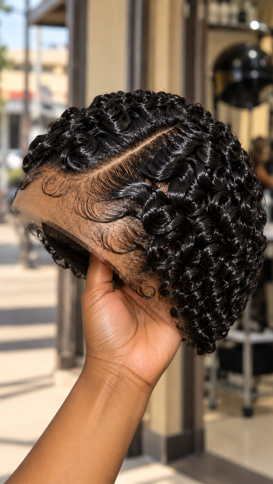 Glossy Black Rose Curls With a Deep Side Sweep #apdh