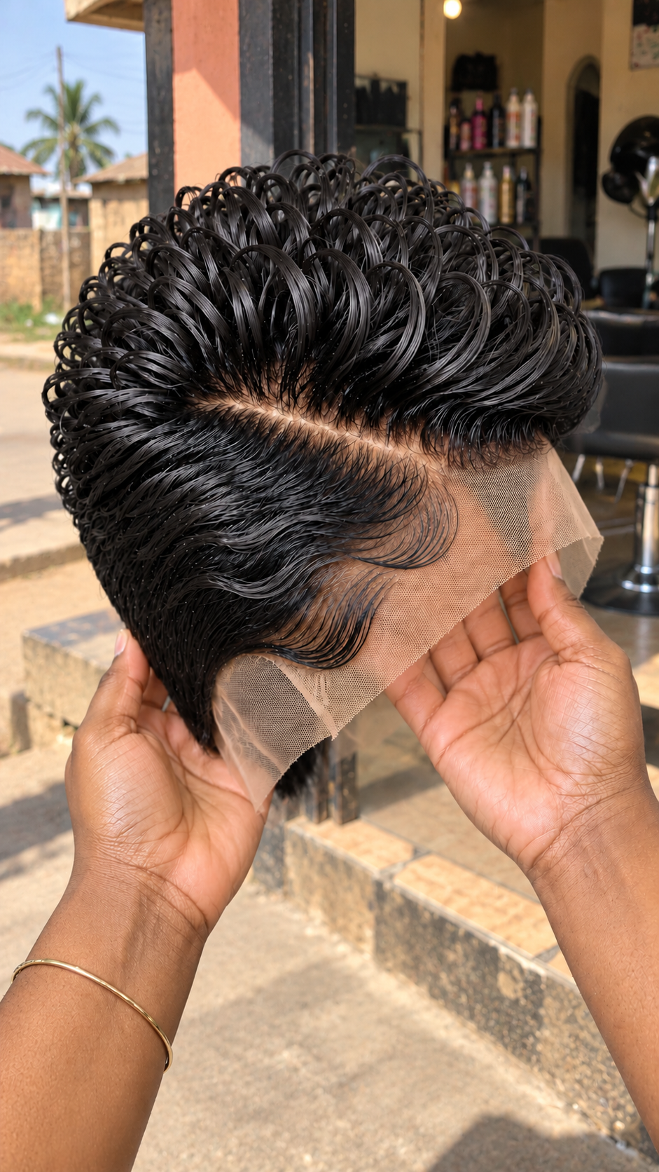 Jet Black Upright Loop Pixie With a Diagonal Crown Divide and Sculpted Swoop Hairline #hwbh Jet Black Upright Loop Pixie With a Diagonal Crown Divide and Sculpted Swoop Hairline #hwbh