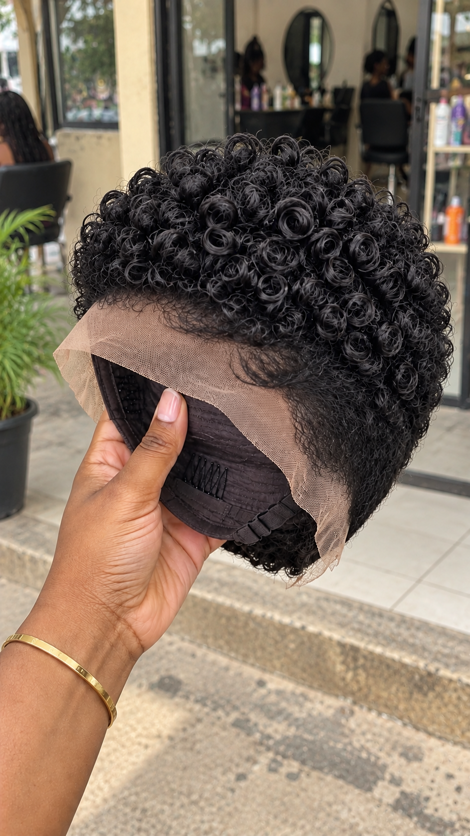 Natural Black Miniature Rose Coils Pixie Wig With a Soft Temple Taper and Exposed Lace Cap #ssh Natural Black Miniature Rose Coils Pixie Wig With a Soft Temple Taper and Exposed Lace Cap #ssh