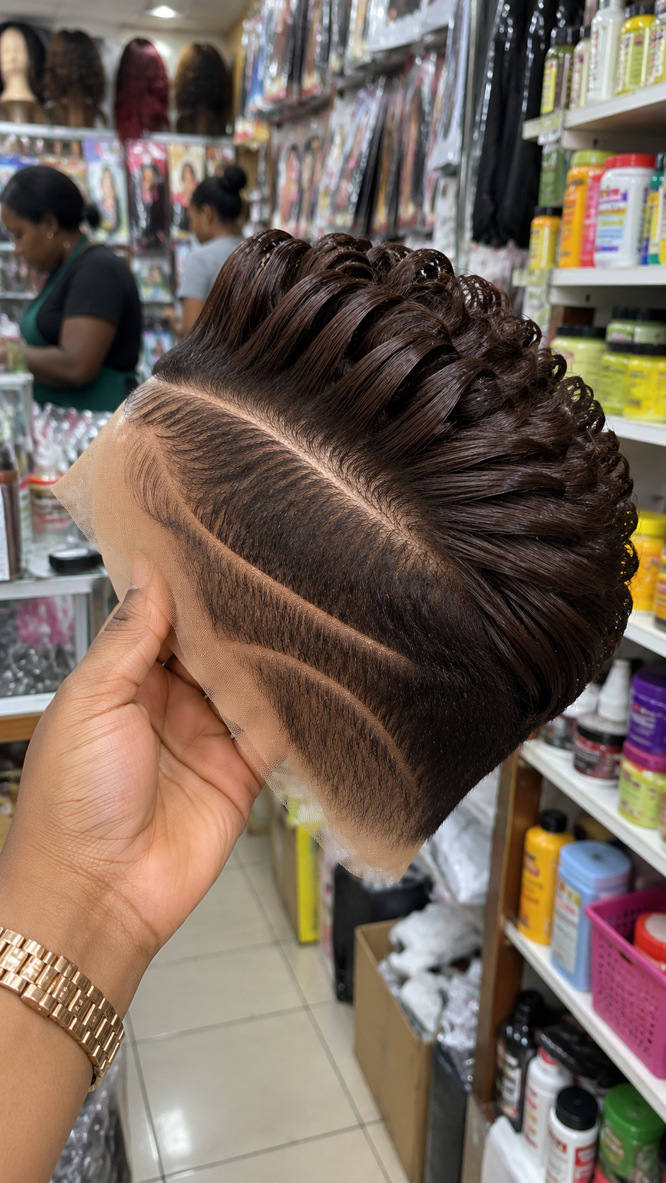 Espresso Brown Sculpted Crown Wig With Flowing Double Side Channels #bwih