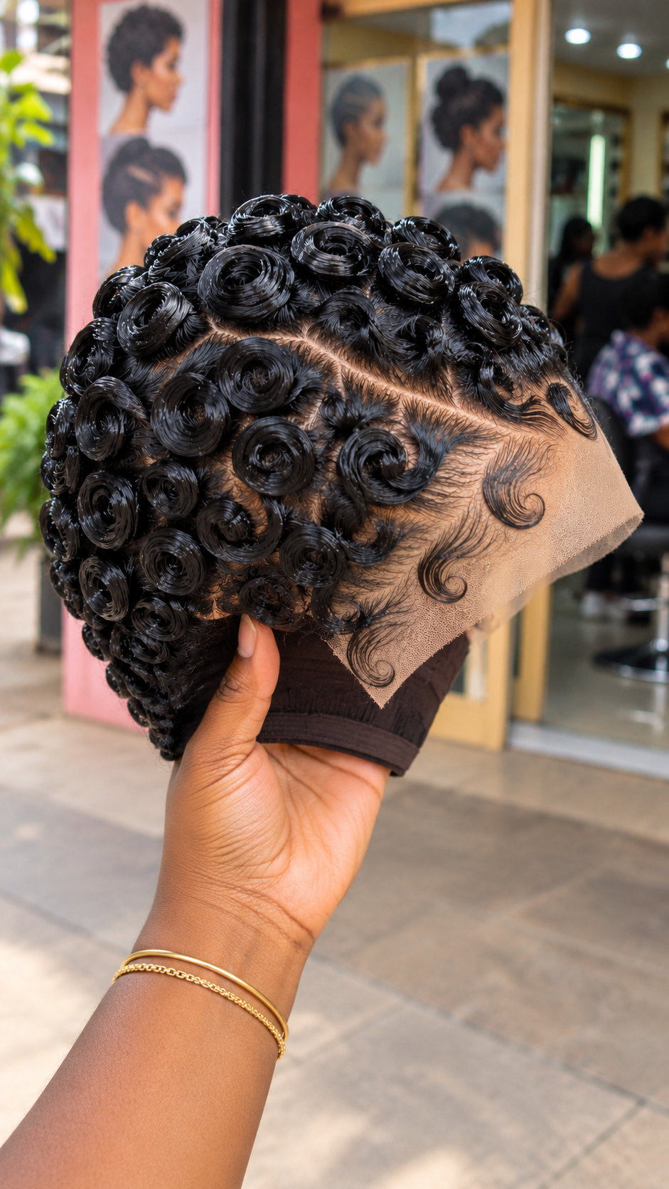Jet Black Pinwheel Curl Lace Wig with an Angled Crown Part and Ornamental S-Curve Baby Hairs #brh Jet Black Pinwheel Curl Lace Wig with an Angled Crown Part and Ornamental S-Curve Baby Hairs #brh