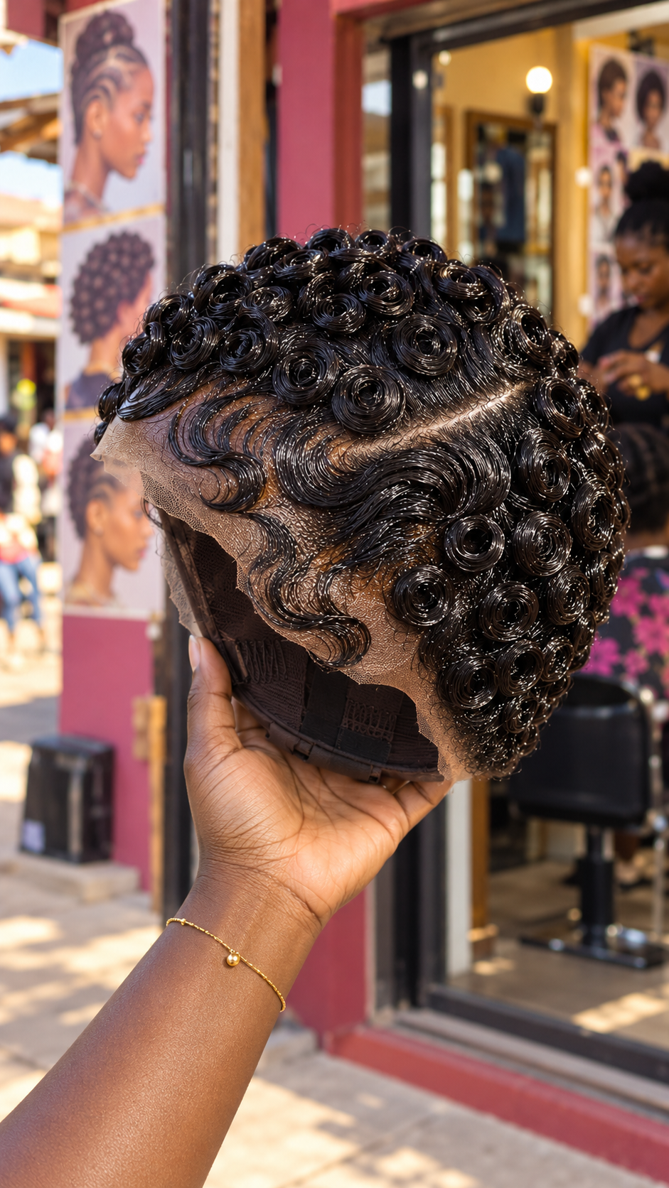 Onyx Black Spiral Rosette Lace Wig With Sweeping Finger Waves and Side-Parted Crown #stayh Onyx Black Spiral Rosette Lace Wig With Sweeping Finger Waves and Side-Parted Crown #stayh