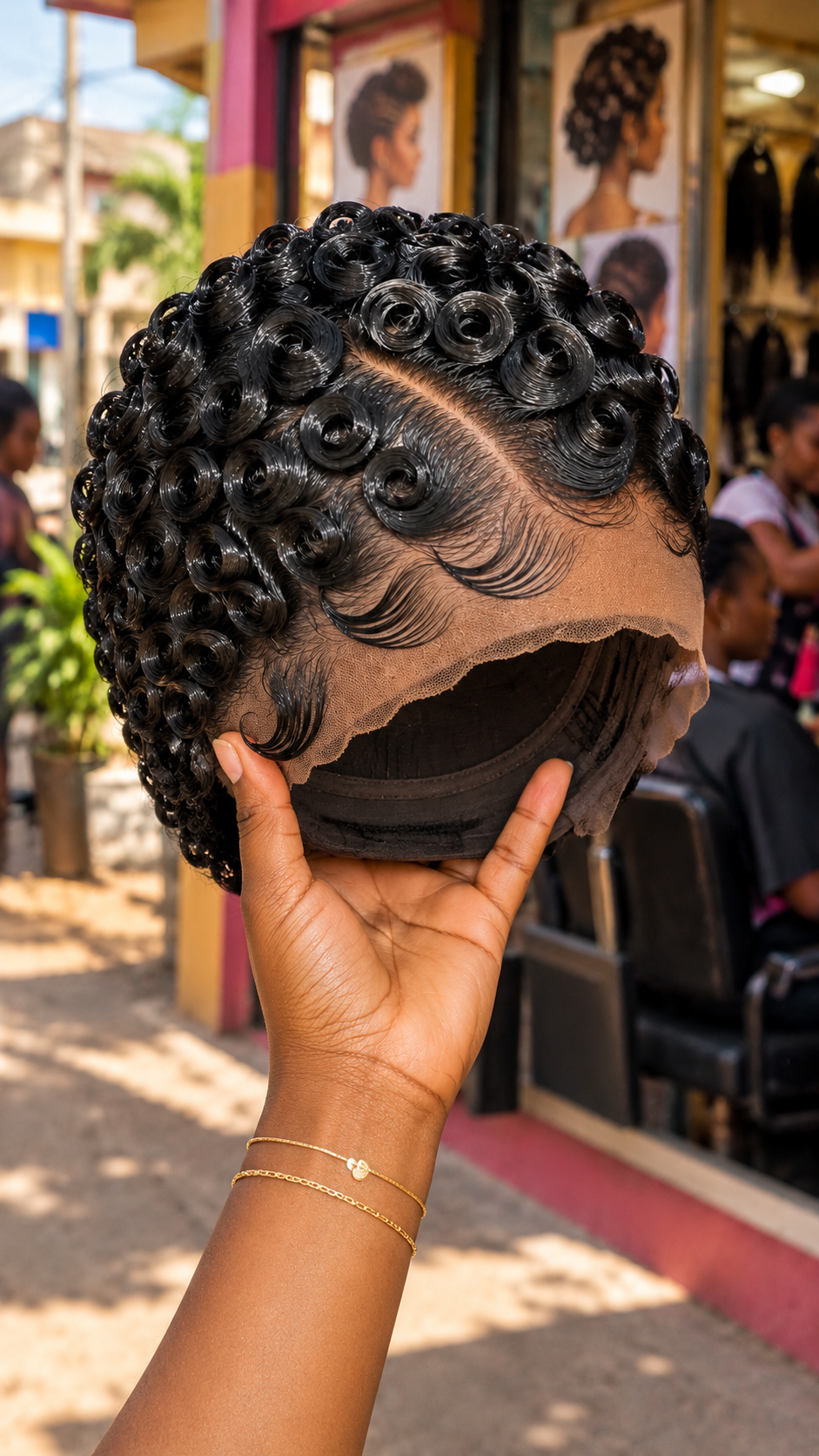 Obsidian Black Pin Curl Pixie Wig With Diagonal Scalp Parting and Cascading Forehead Waves #bwih Obsidian Black Pin Curl Pixie Wig With Diagonal Scalp Parting and Cascading Forehead Waves #bwih