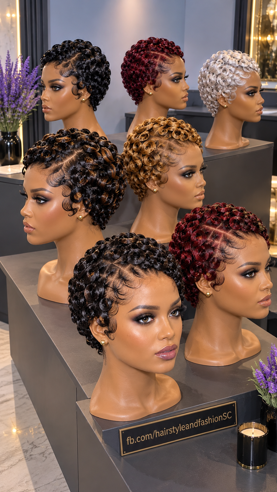 Finding The Right Circular-Curl Pixie Wig Across Black, Red, Honey, Silver and Blue #fa Finding The Right Circular-Curl Pixie Wig Across Black, Red, Honey, Silver and Blue #fa