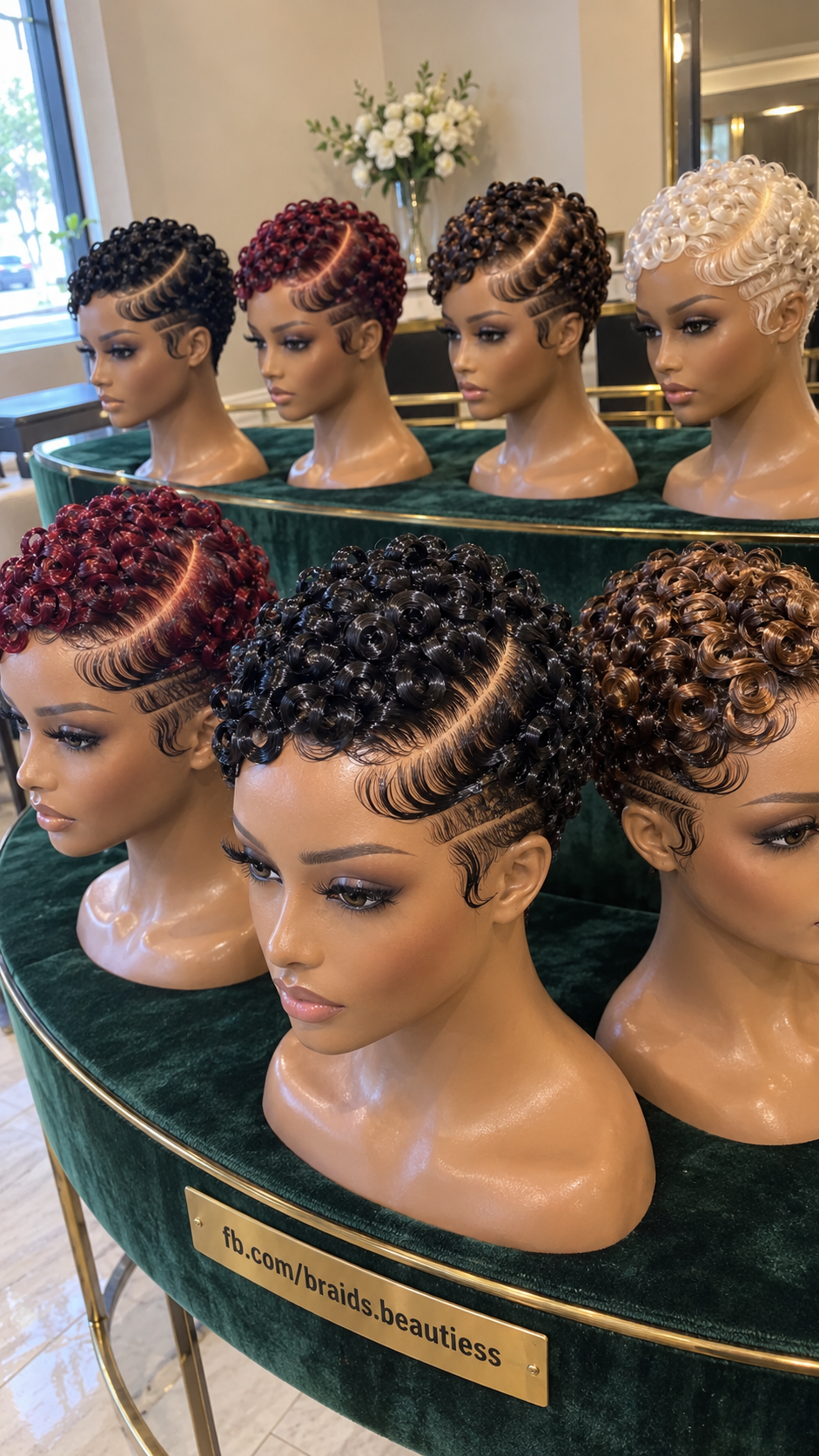 Curated Finger-Curl Wig Collection for Salon Display and Custom Orders #bb Curated Finger-Curl Wig Collection for Salon Display and Custom Orders #bb