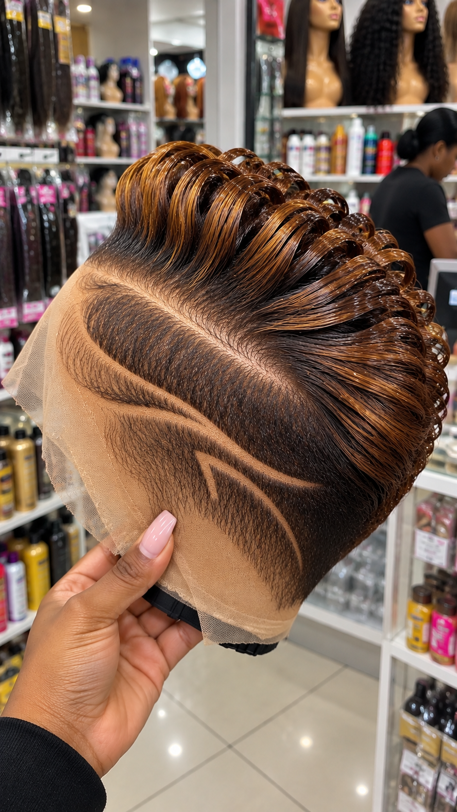 Honey Brown Pixie Wig with Gorgeous Swept Curls #HaircutStyleIdeas Honey Brown Pixie Wig with Gorgeous Swept Curls #HaircutStyleIdeas