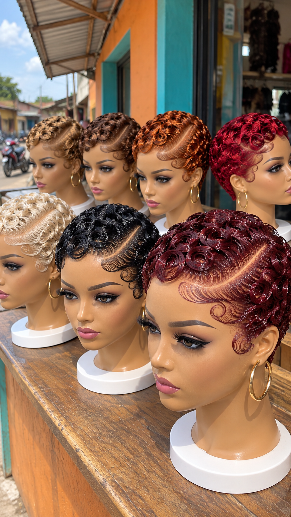 Lovely Curly Pixie Wigs in Six Gorgeous Colors #BraidsforWomenSC Lovely Curly Pixie Wigs in Six Gorgeous Colors #BraidsforWomenSC