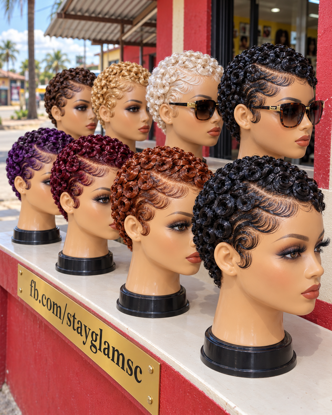 Colorful Pixie Curls with Gorgeous Finger Waves #hwb