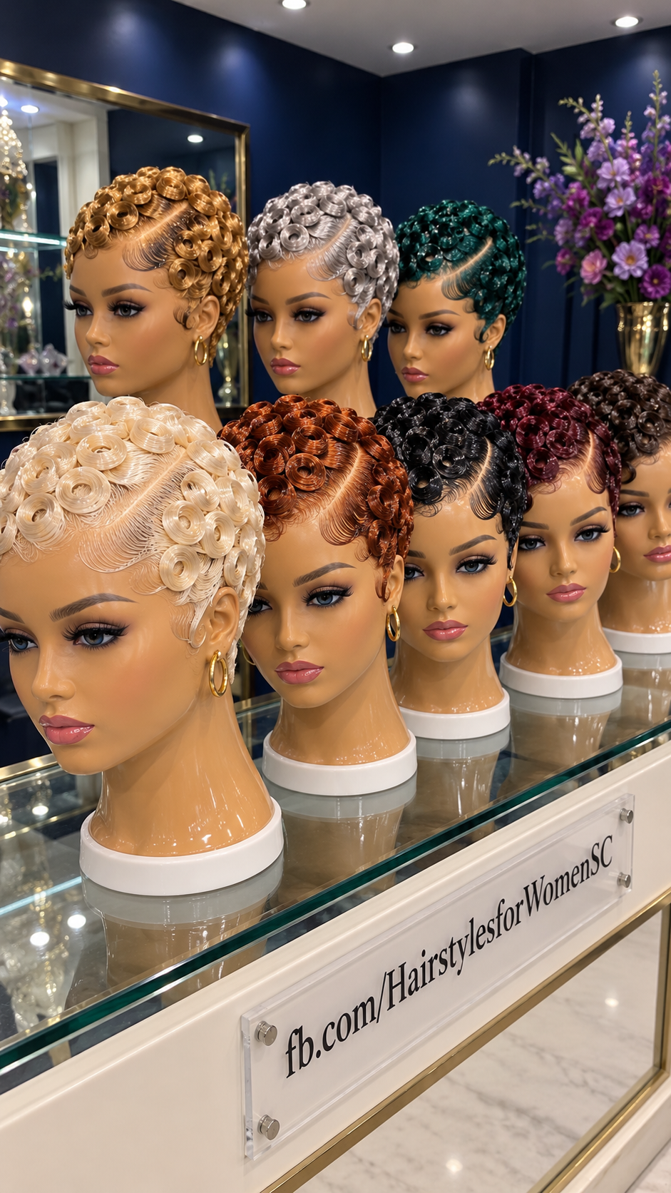 Gorgeous Colorful Pixie Wigs with Spiral Curls #HairstylesforWomenSC Gorgeous Colorful Pixie Wigs with Spiral Curls #HairstylesforWomenSC
