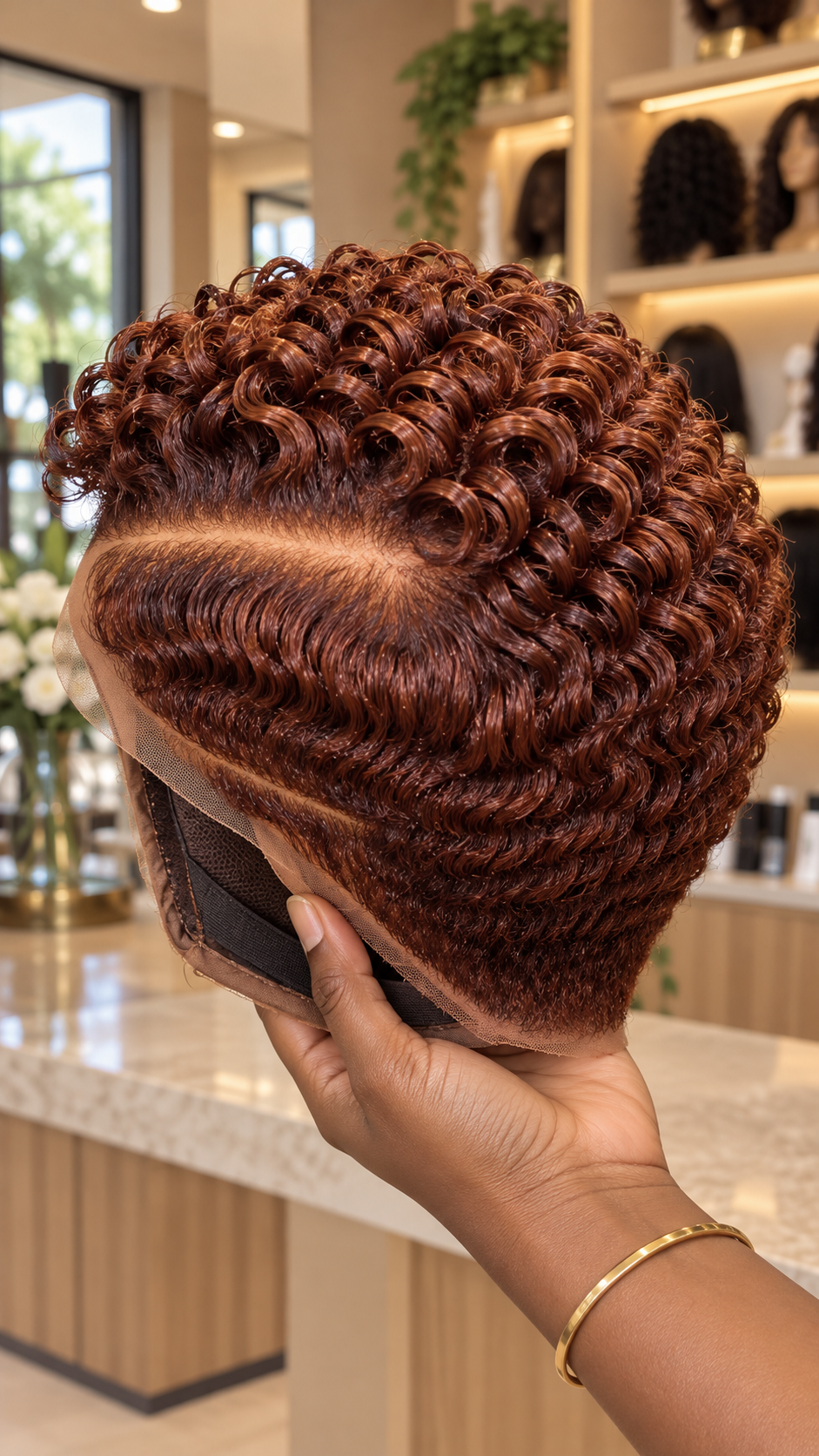 Gorgeous Auburn Pixie Wigs with Bouncy Spiral Curls #natu Gorgeous Auburn Pixie Wigs with Bouncy Spiral Curls #natu
