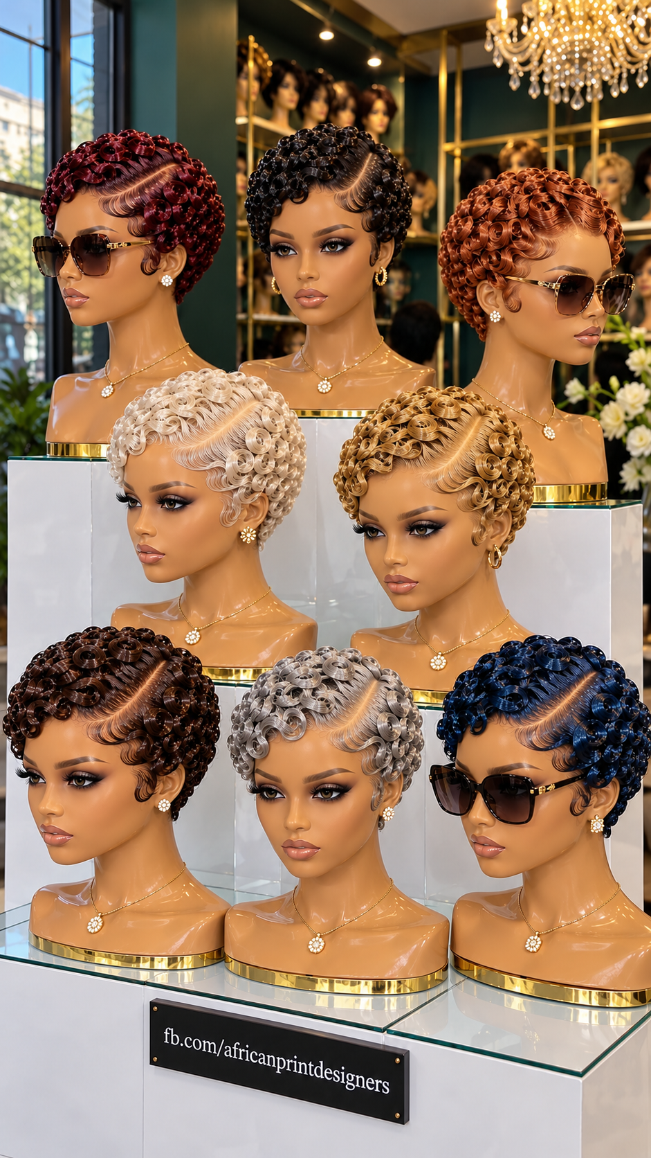 Beautiful Pixie Wigs with Glossy Spiral Curls #apd
