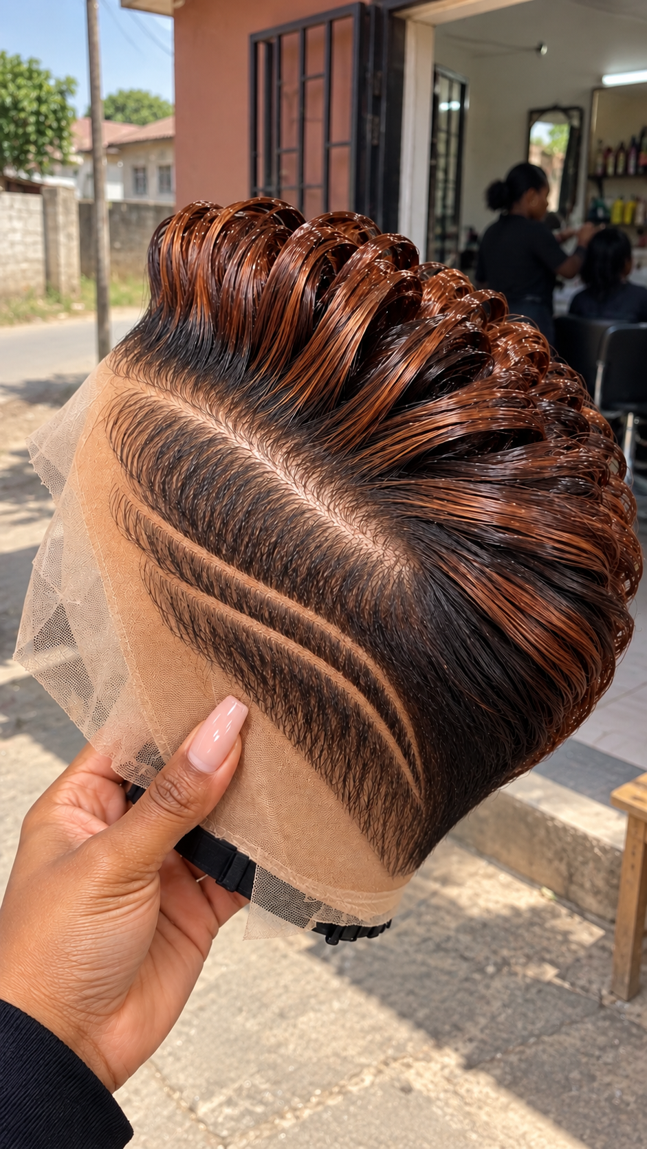Copper Waves with a Bold Side Sweep #real