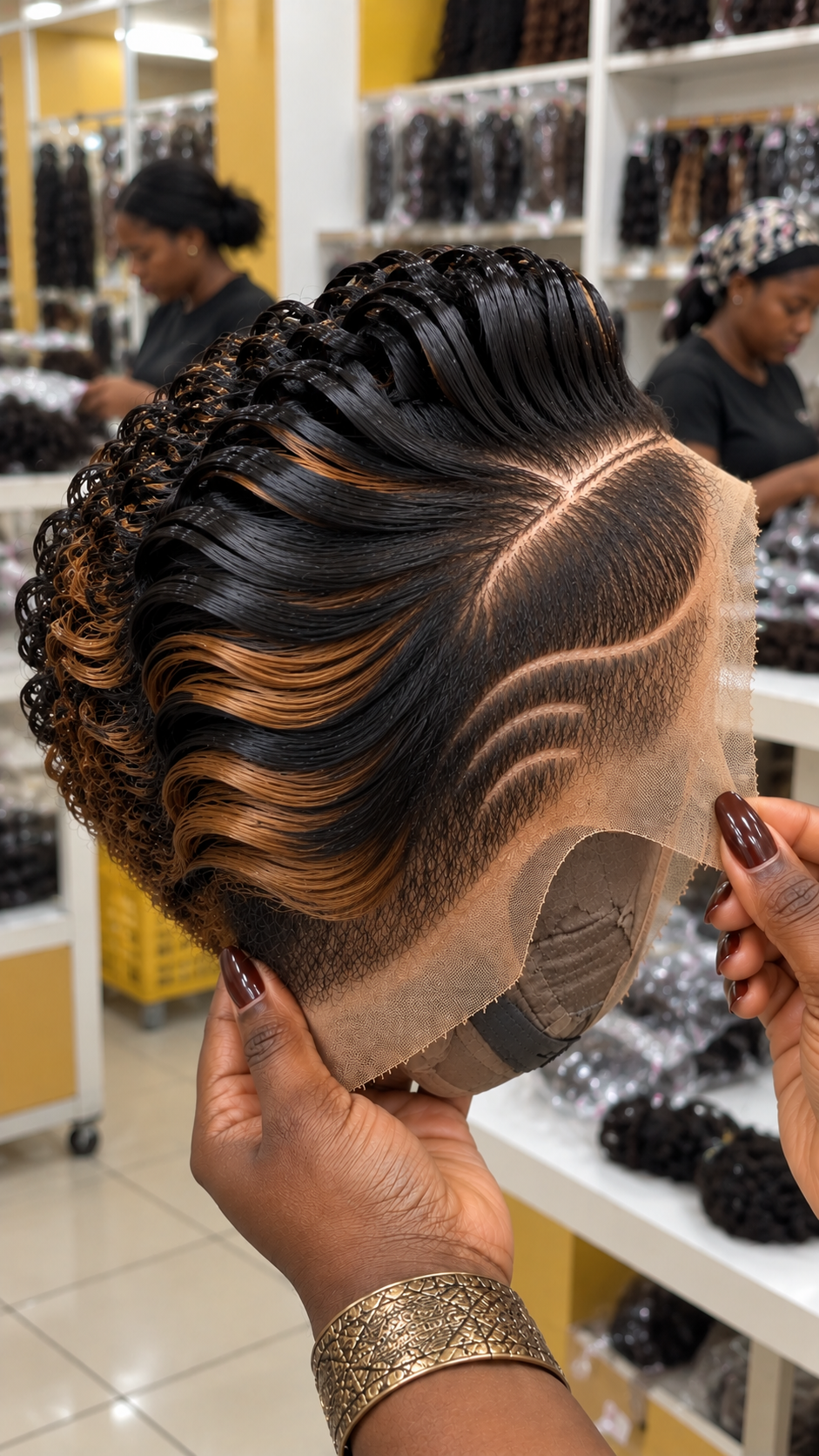 Caramel Streak Loop Wig With Triple Curves: How to Order the Contrast Without Overdoing It #stayh