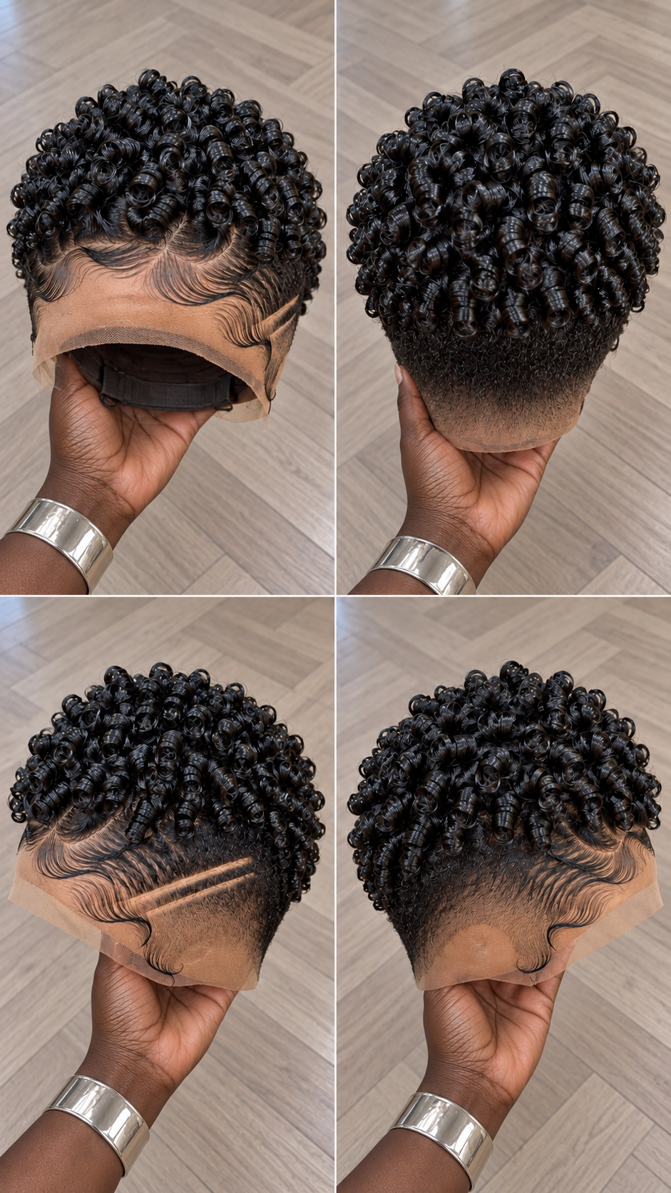 Four-Angle Black Corkscrew Pixie Wig With Sculpted Baby Hair and Precision Temple Detailing #BestHairstylesIdeasc Four-Angle Black Corkscrew Pixie Wig With Sculpted Baby Hair and Precision Temple Detailing #BestHairstylesIdeasc