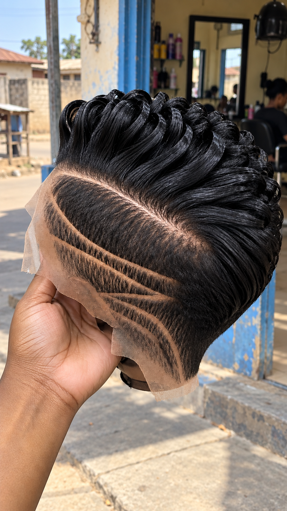 Bold Black Pixie Waves with Artistic Side Lines #BraidsforWomenSC Bold Black Pixie Waves with Artistic Side Lines #BraidsforWomenSC