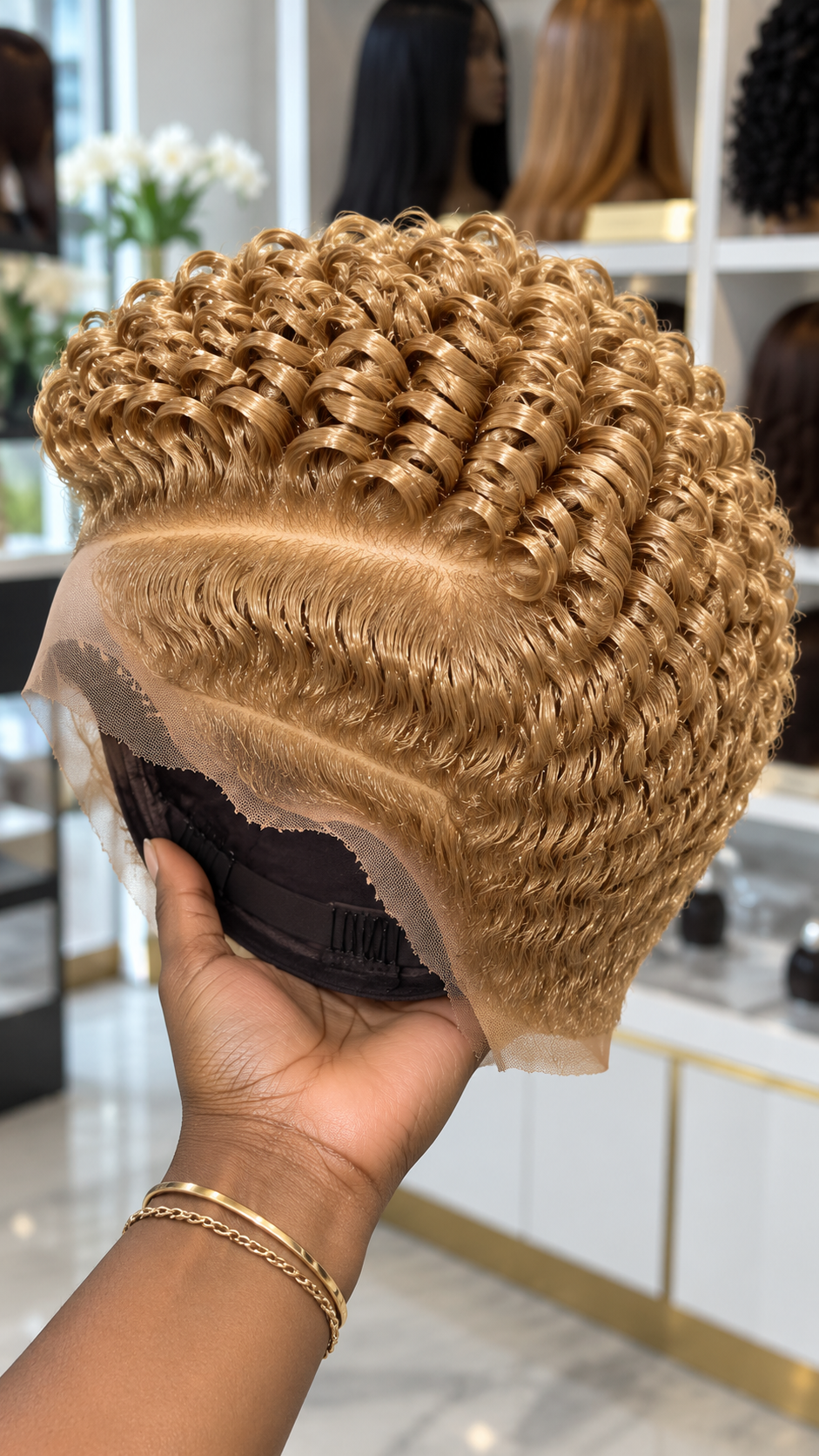 Golden Honey Blonde Pixie with Bouncy Spiral Curls #stay Golden Honey Blonde Pixie with Bouncy Spiral Curls #stay