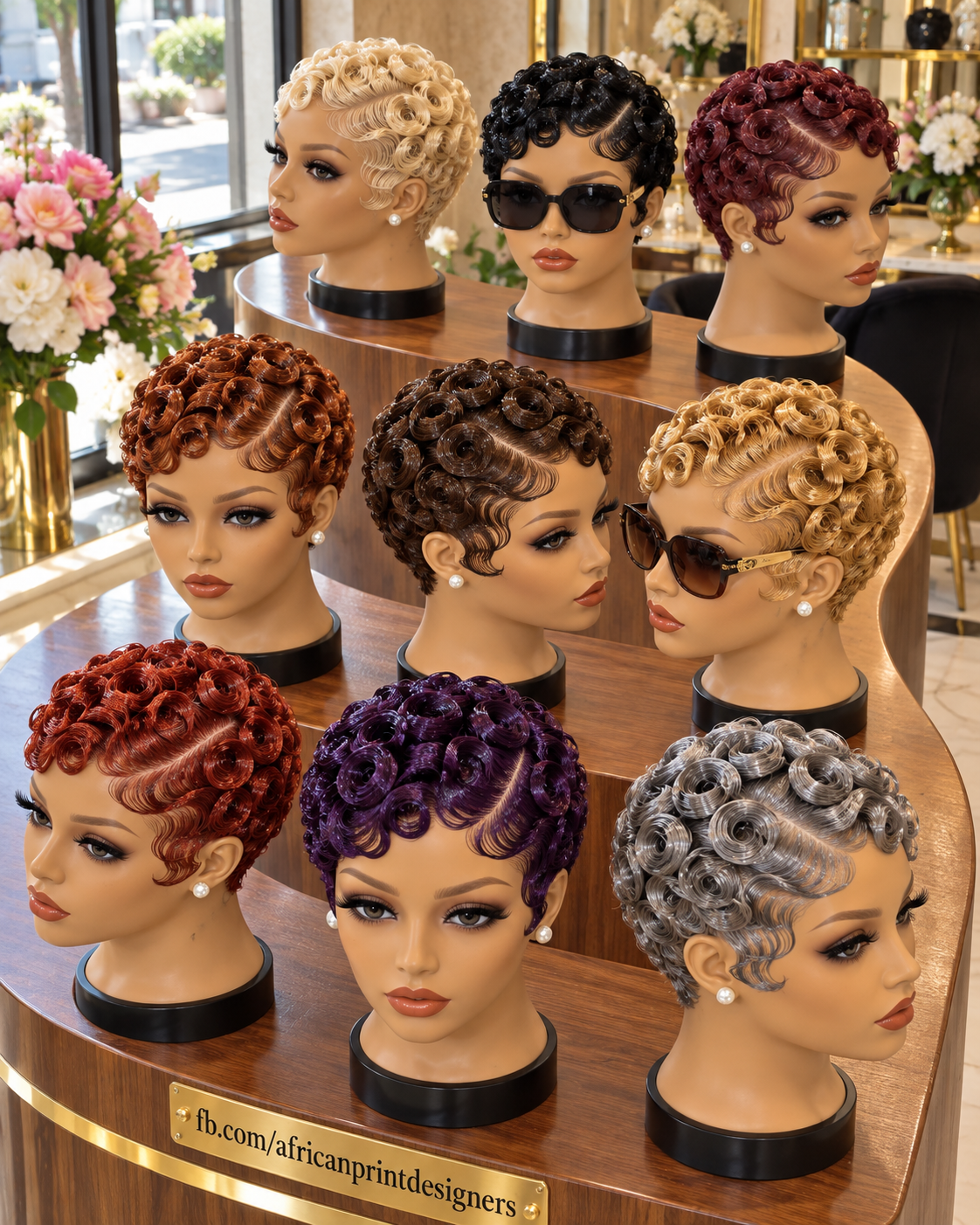 Colorful Pixie Curls with Gorgeous Finger Waves #apd