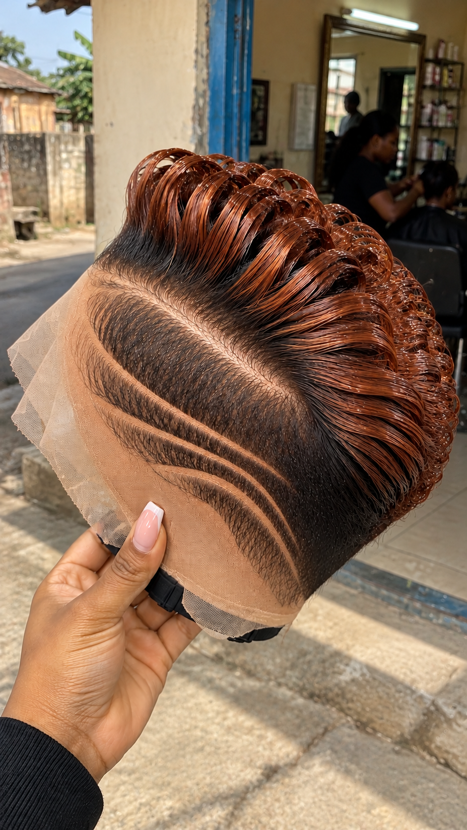 Copper Ribbon Curls with Beautiful Side Lines #real