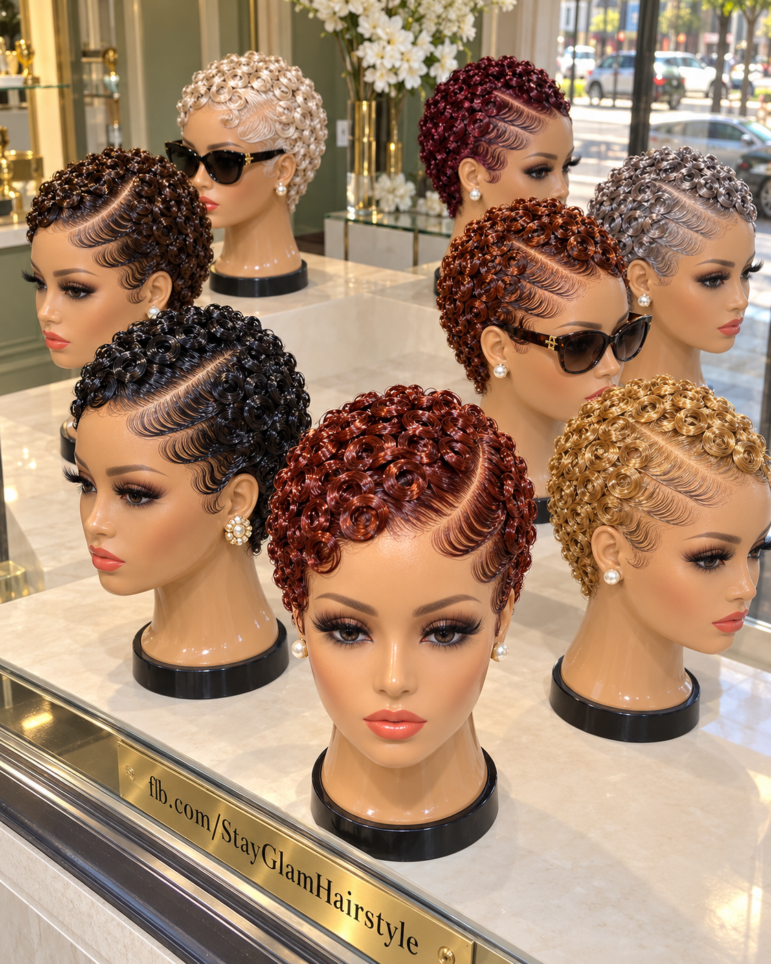 Glamorous Pixie Curls in Eight Beautiful Hair Colors #stay