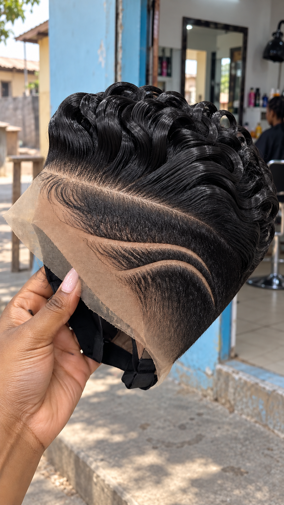 Onyx Black Ribbon Wave Pixie Wig With Double Curved Temple Channels and Sculpted Crown Arches #the Onyx Black Ribbon Wave Pixie Wig With Double Curved Temple Channels and Sculpted Crown Arches #the