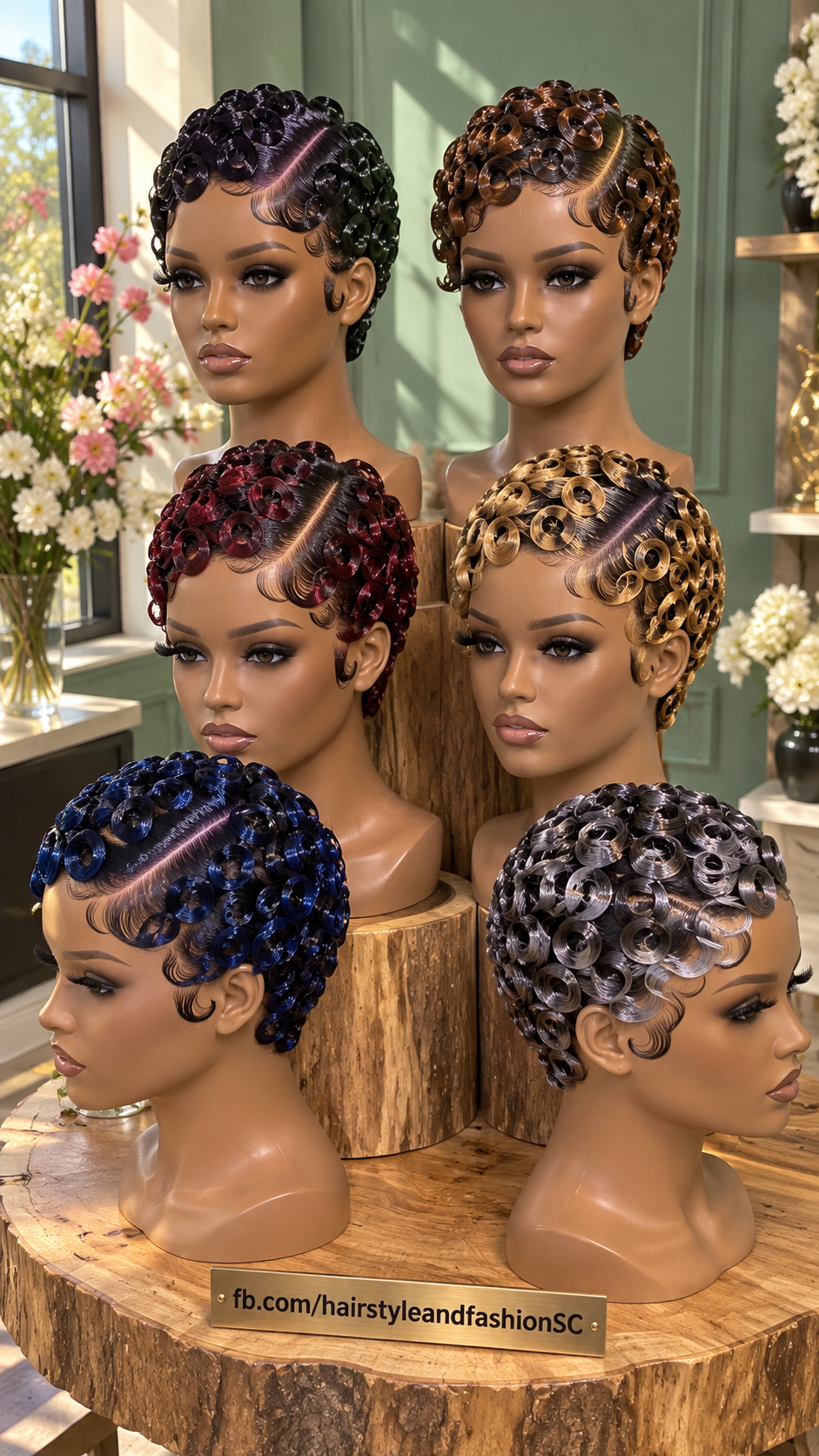 Ordering A Salon-Set Pixie Wig With Circular Curls And Warm Dimensional Color #fa Ordering A Salon-Set Pixie Wig With Circular Curls And Warm Dimensional Color #fa