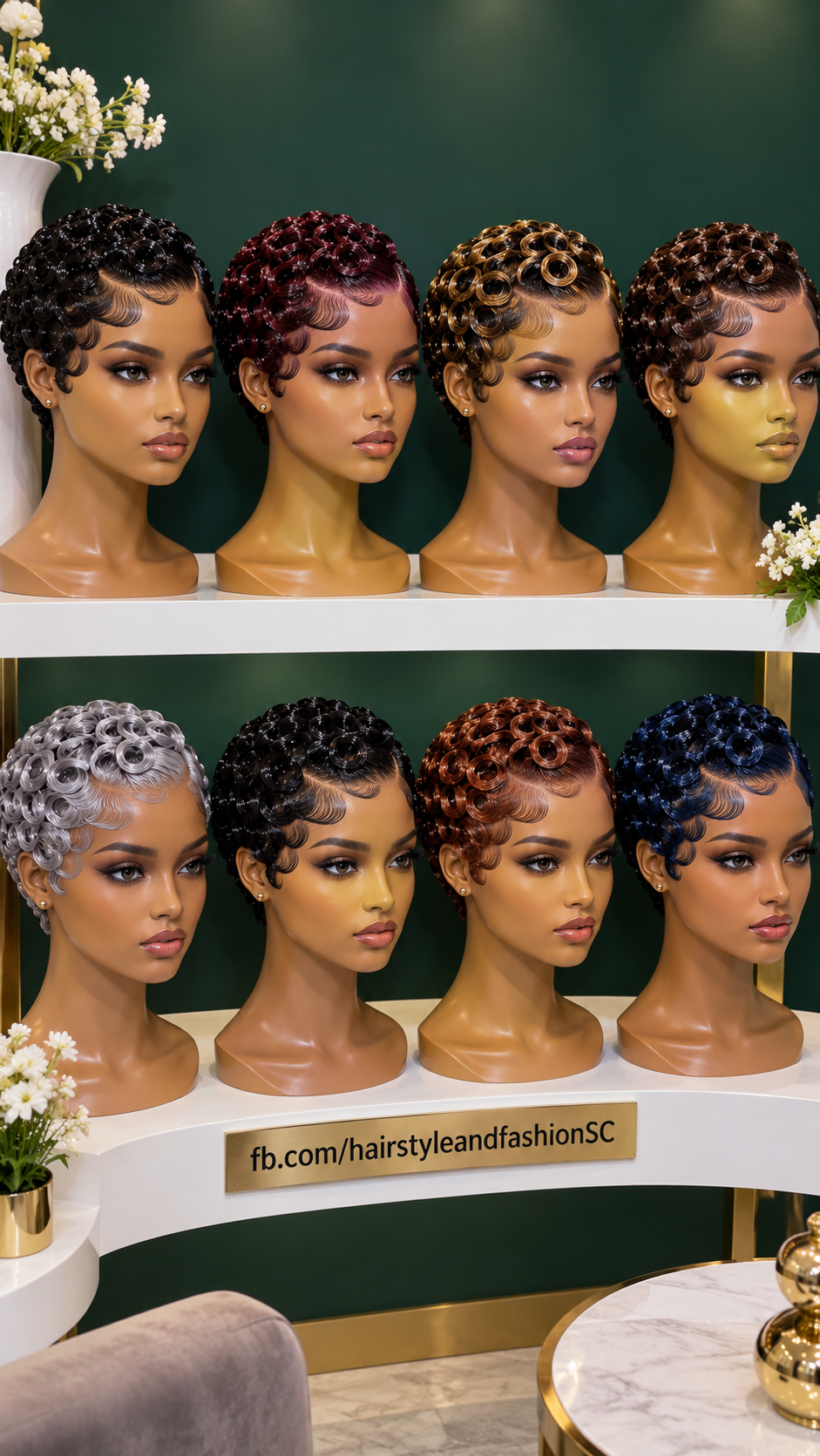 Comparing Precision Ringlet Pixie Wigs in Black, Burgundy, Silver and Brown #fa Comparing Precision Ringlet Pixie Wigs in Black, Burgundy, Silver and Brown #fa