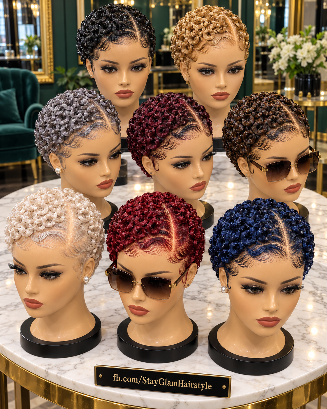Jewel-Tone Ringlet Pixie Wigs #stay Jewel-Tone Ringlet Pixie Wigs #stay