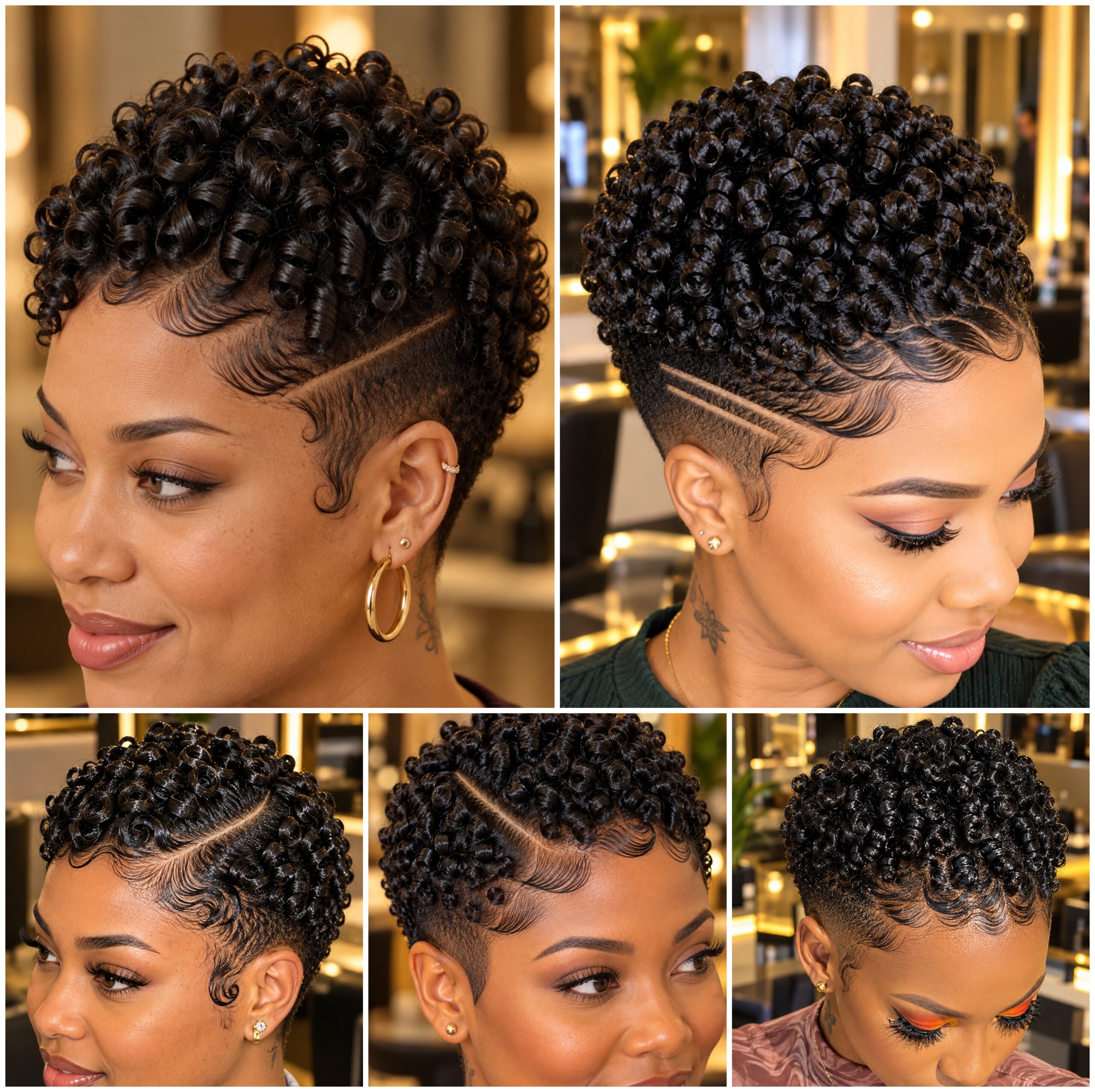 Finger Wave Coils with Side Fade Detail