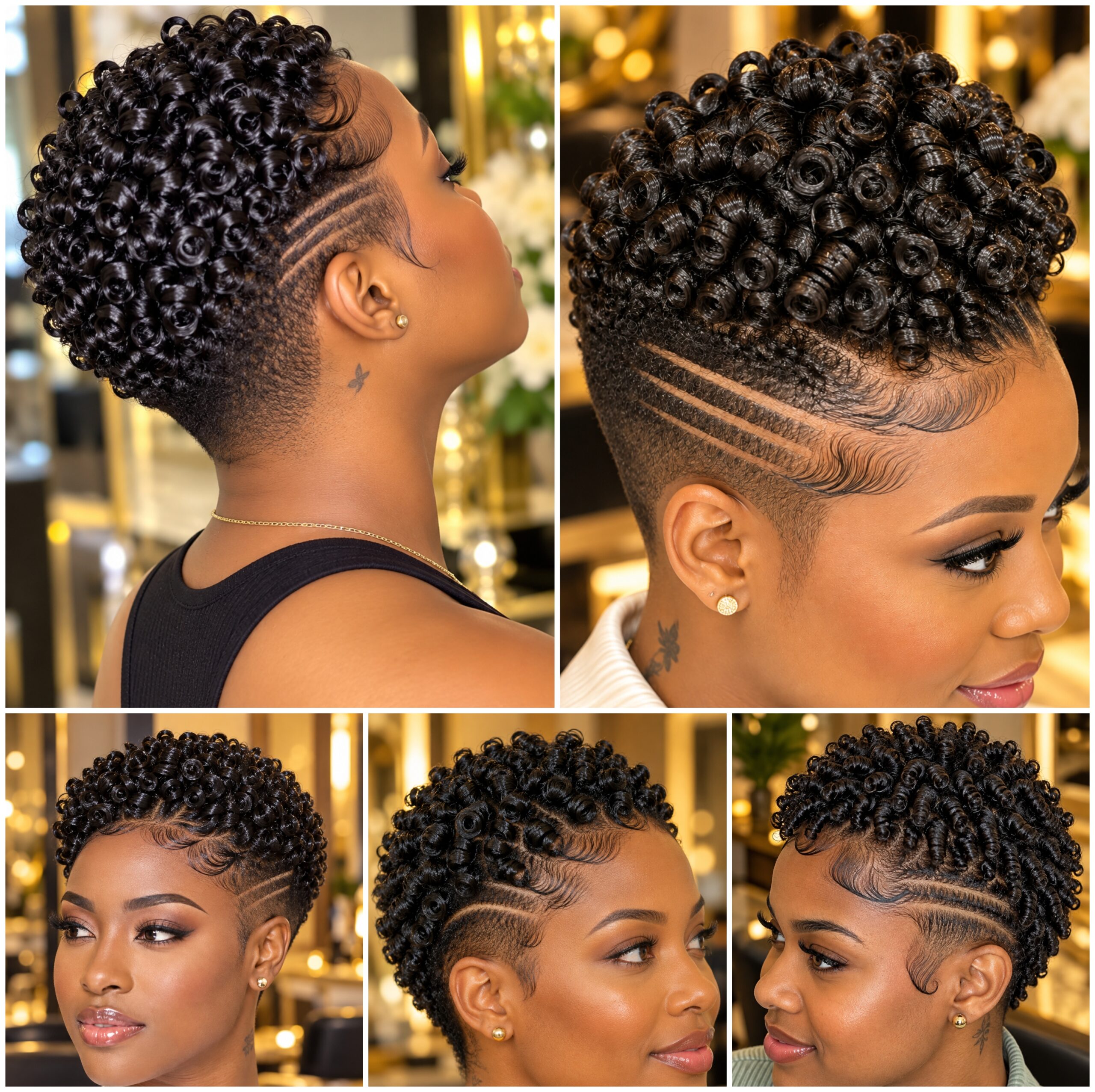 Curly Crown Tapers with Parallel Side Lines