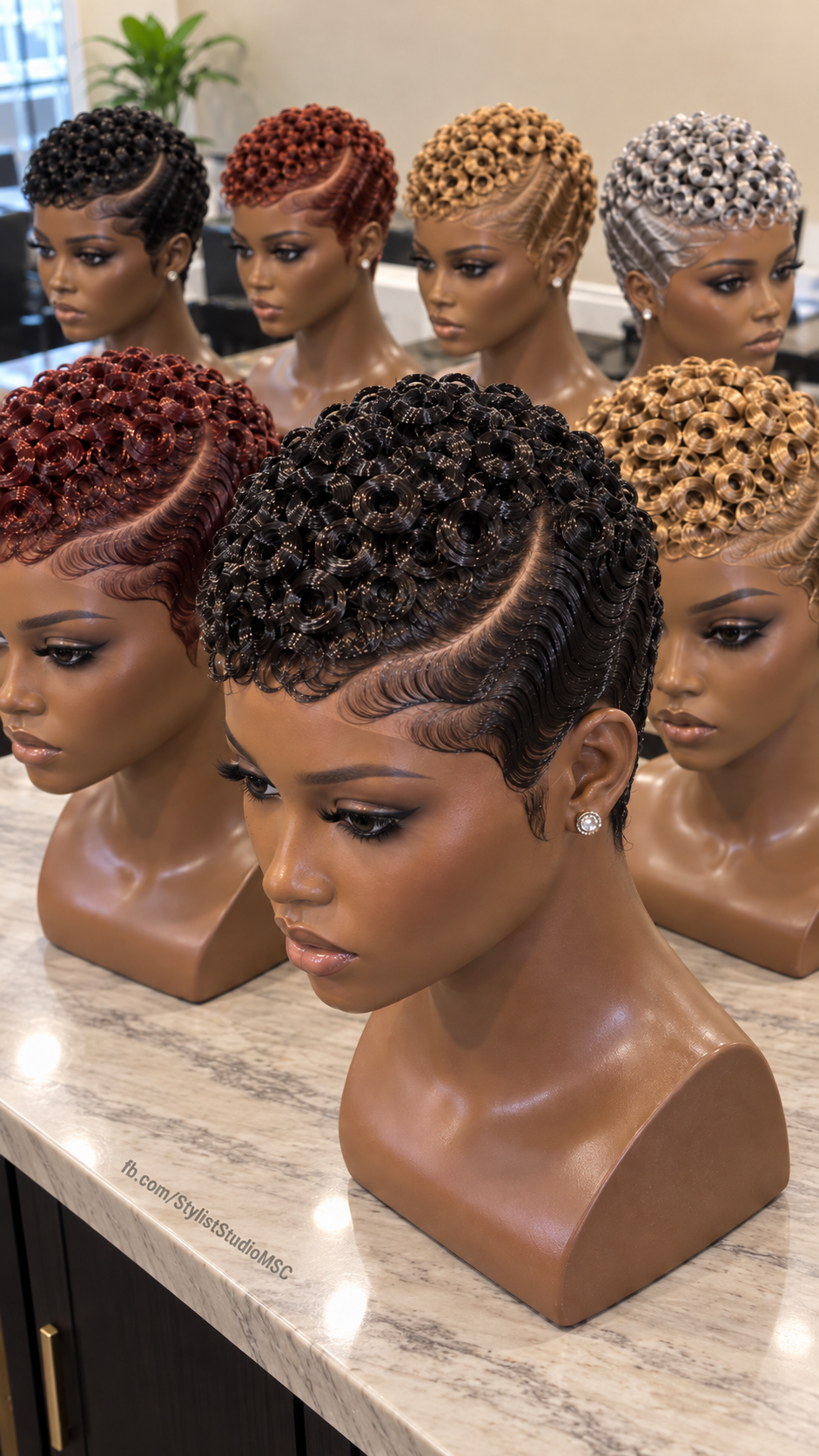 From Jet Black to Pearl Silver: Sculpted Finger-Coil Wigs With Sweeping Forehead Waves #ss From Jet Black to Pearl Silver: Sculpted Finger-Coil Wigs With Sweeping Forehead Waves #ss