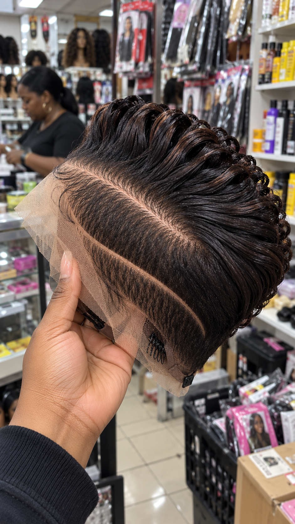 Chocolate Brown Ribbon Curls Meet a Precision Side Part in This Lace Pixie Wig #stayh Chocolate Brown Ribbon Curls Meet a Precision Side Part in This Lace Pixie Wig #stayh