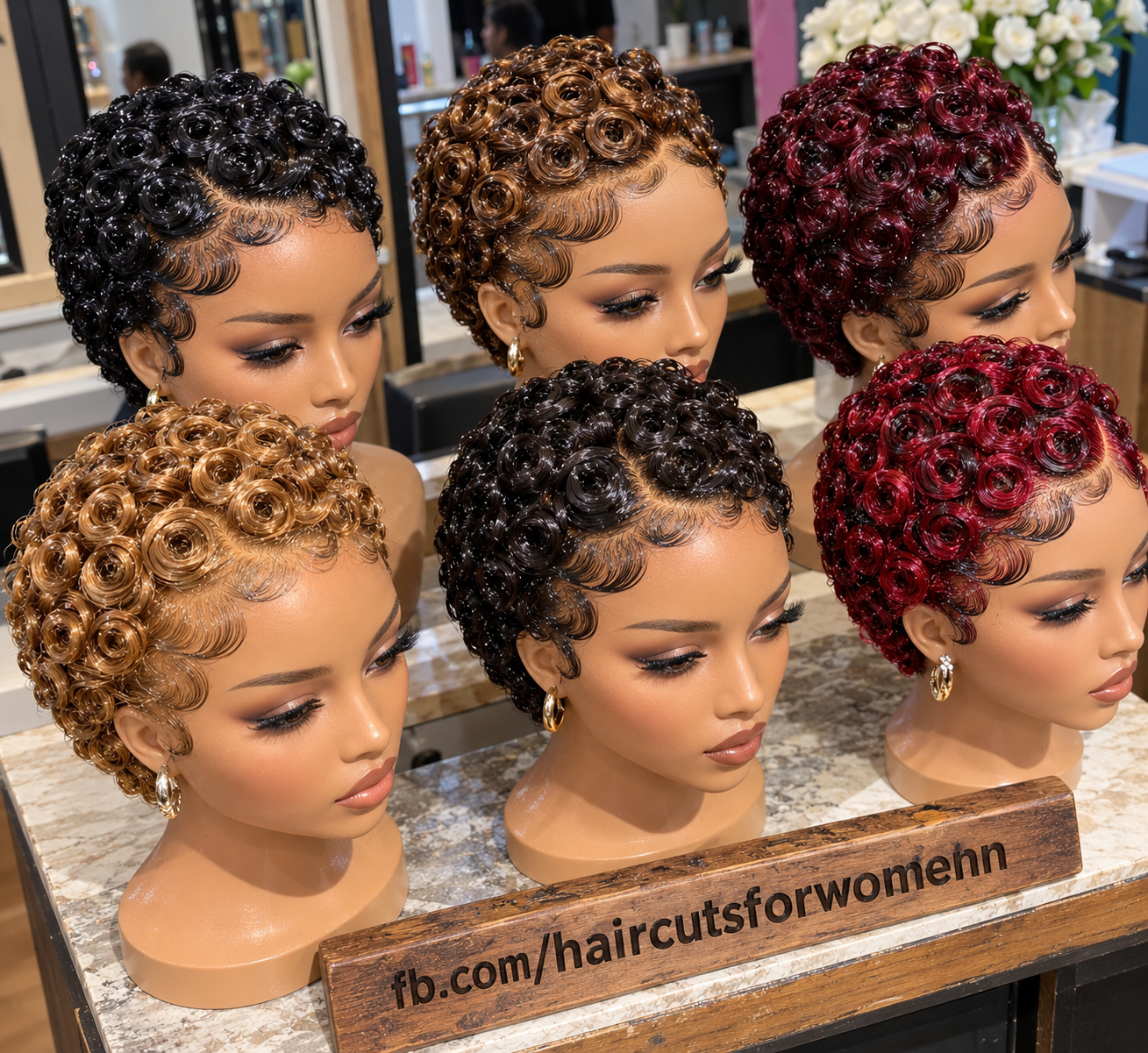 Six Jewel-Toned Spiral Pixie Wigs With Rose-Shaped Coils and Sculpted Temple Waves #haircutsforwomenn Six Jewel-Toned Spiral Pixie Wigs With Rose-Shaped Coils and Sculpted Temple Waves #haircutsforwomenn