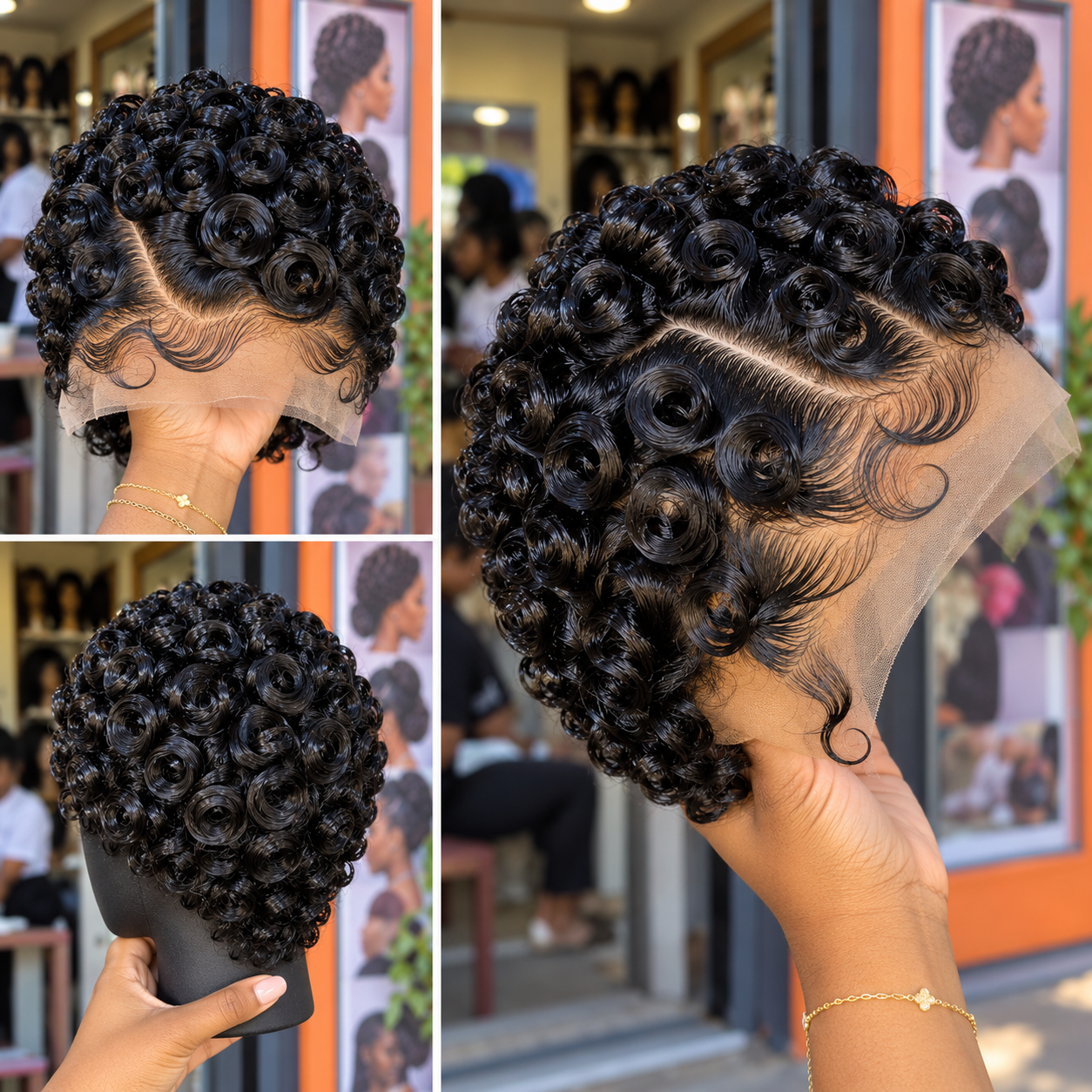 Gorgeous Black Rosette Curls with Beautiful Finger Waves #brg