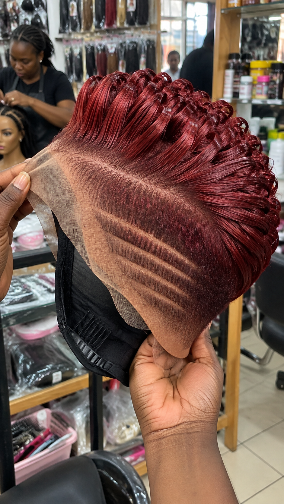 How Much Does A Burgundy Sculpted Loop Pixie Wig With Triple Side Lines Cost? #hwbh How Much Does A Burgundy Sculpted Loop Pixie Wig With Triple Side Lines Cost? #hwbh