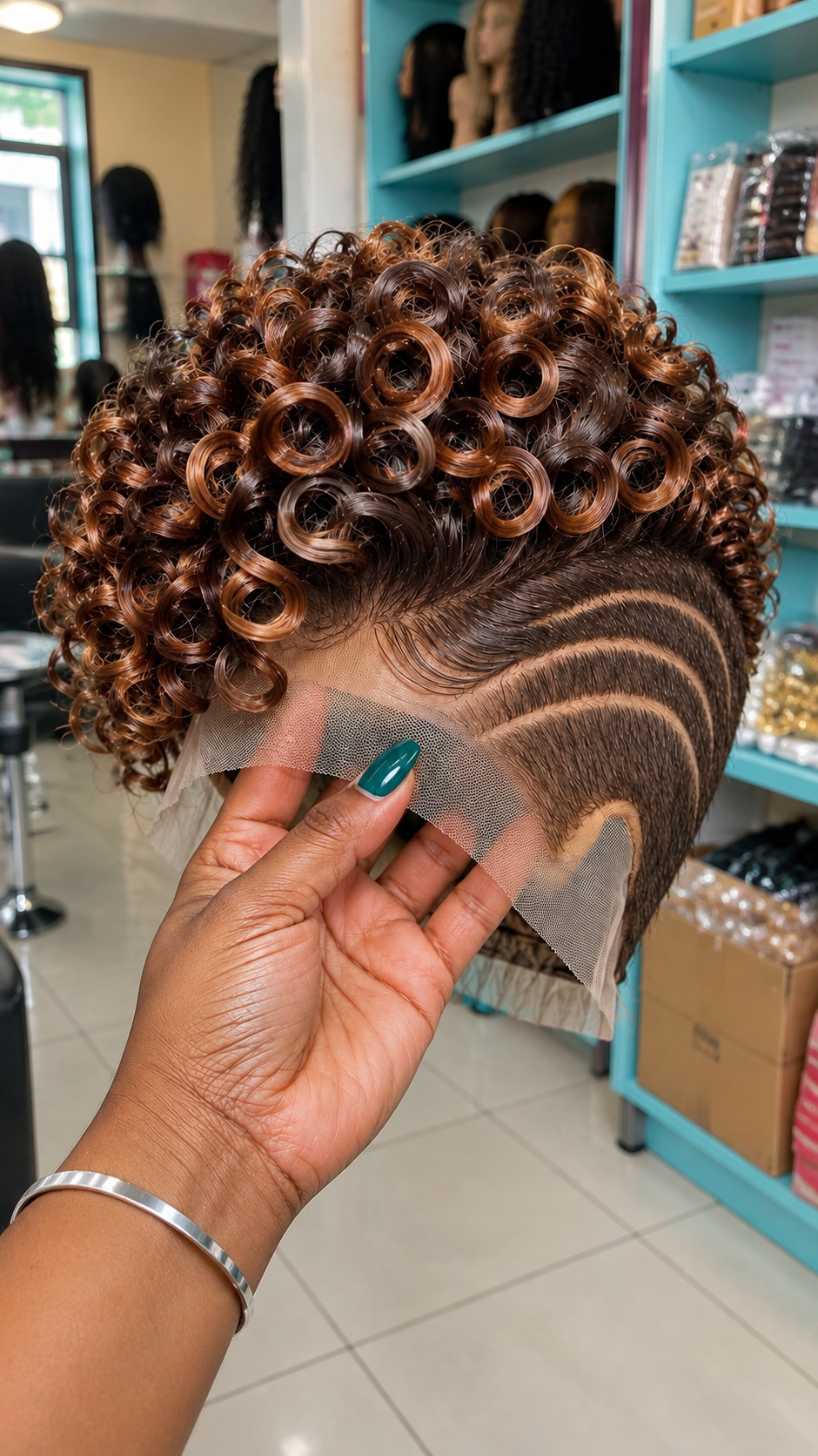 Honey Copper Ringlet Pixie Wig With Triple Arched Temple Lines and Lace Front #ssh Honey Copper Ringlet Pixie Wig With Triple Arched Temple Lines and Lace Front #ssh