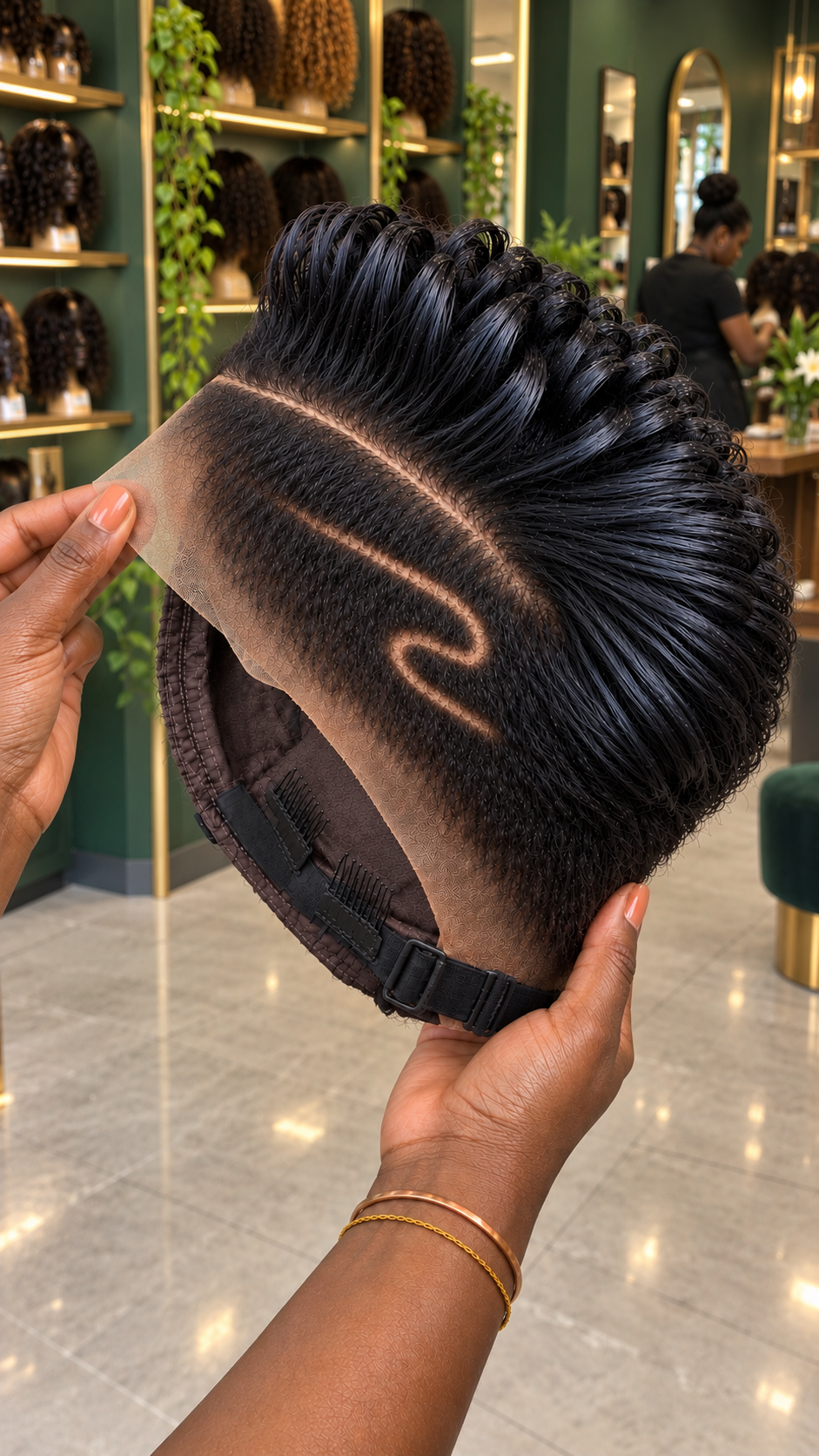What To Ask For When Ordering A Black Sculpted Loop Pixie Wig With Graphic Side Lines #brh
