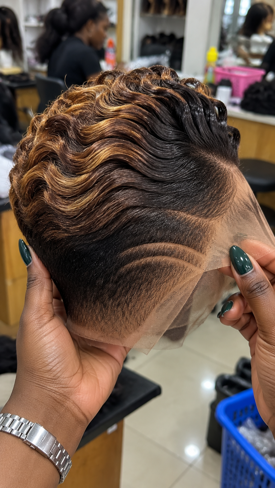 Honey Copper Loop Wig With an Oval Side Accent #apdh