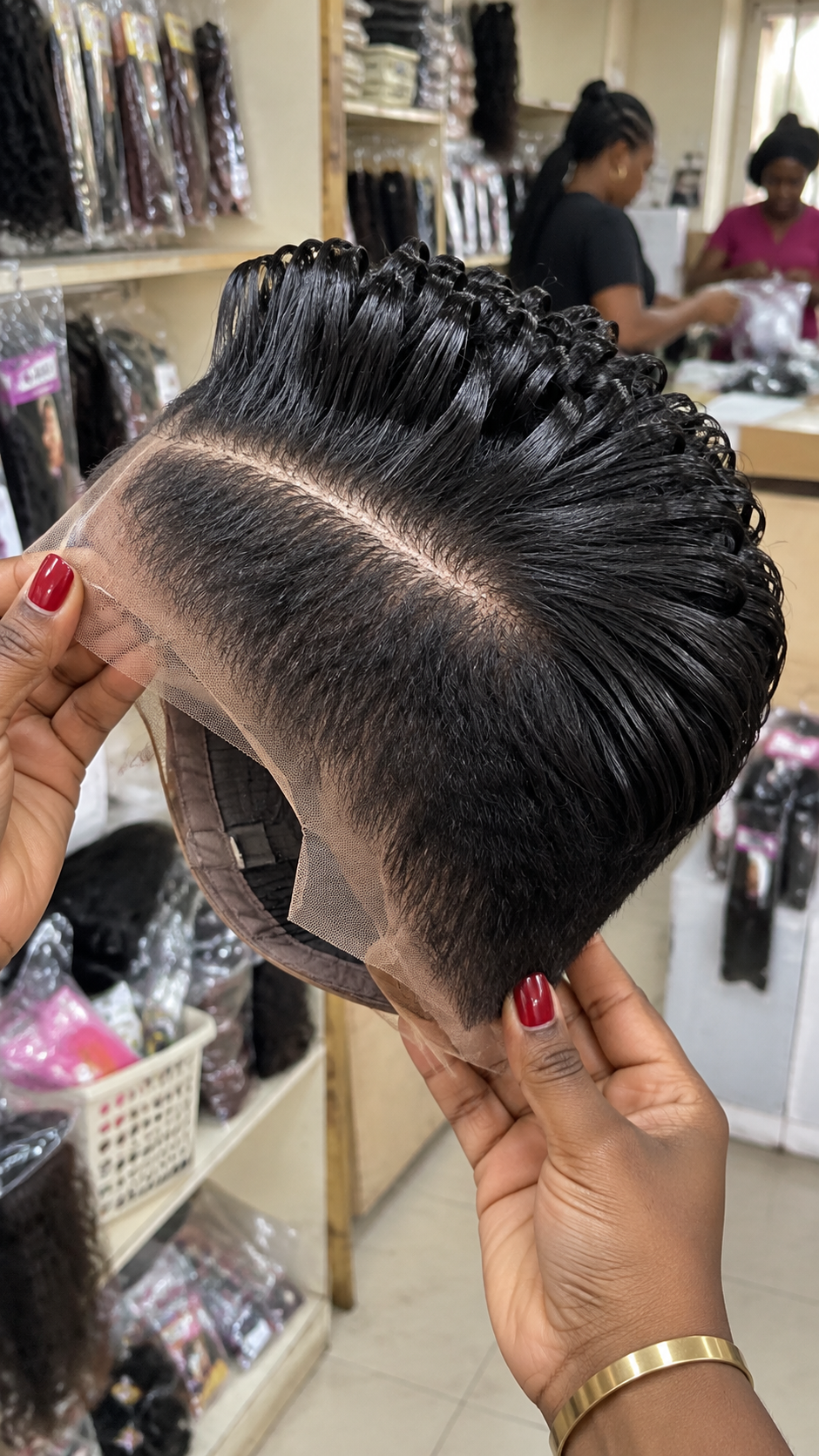 Natural Black Sculpted Loop Wig With a Seamless Side Panel #brh