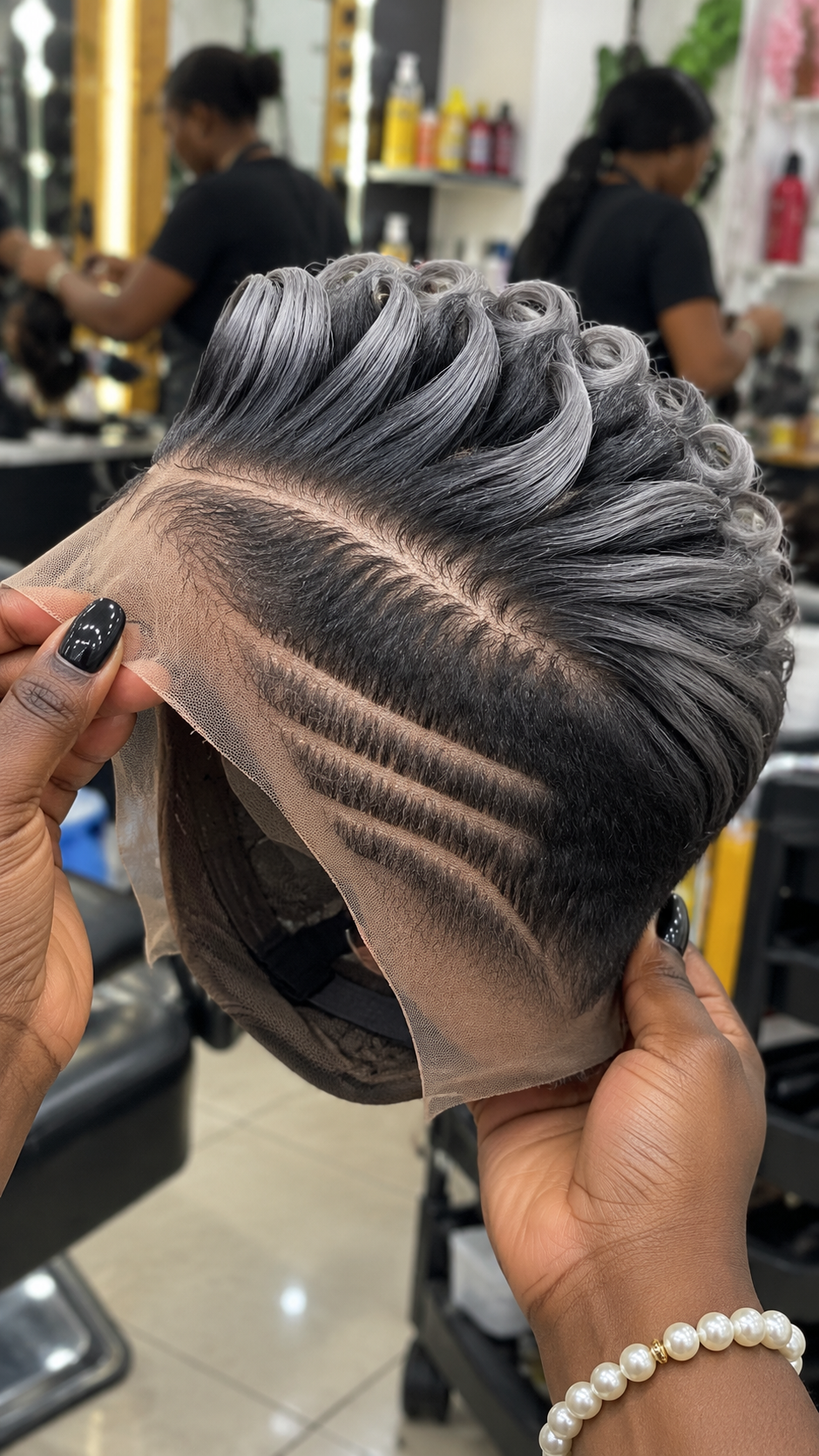 Chocolate Loop Pixie Wig With Layered Wave Channels #hwbh Chocolate Loop Pixie Wig With Layered Wave Channels #hwbh