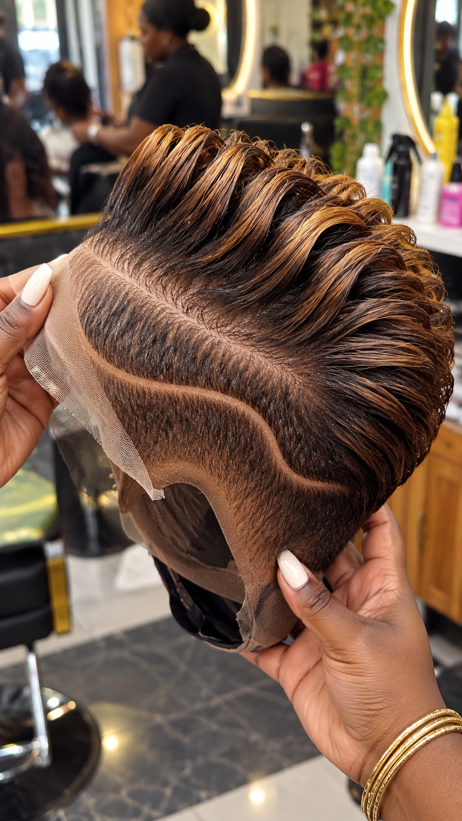 Caramel-Streak Sculpted Pixie Wig With Triple Side Detail #ssh Caramel-Streak Sculpted Pixie Wig With Triple Side Detail #ssh